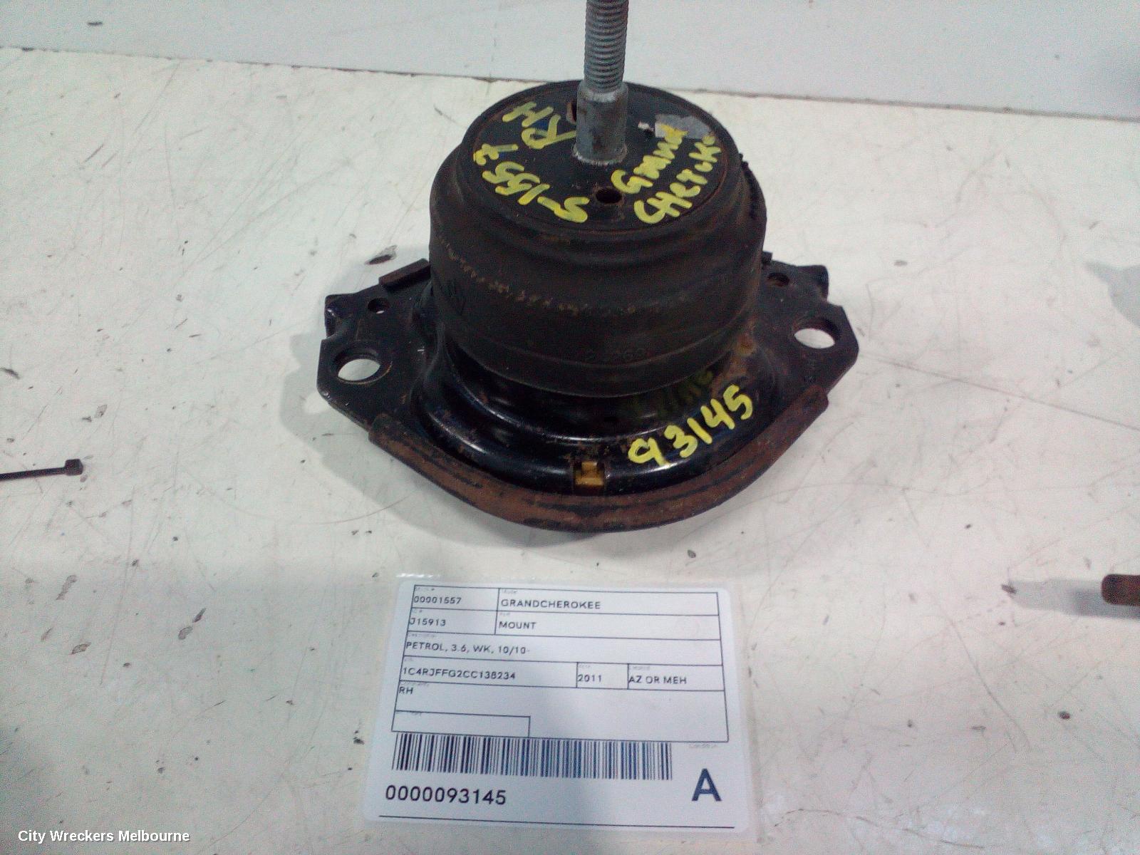 JEEP GRANDCHEROKEE MOUNT, ENGINE MOUNT, FRONT, RIGHT, PETROL, 3.6, WK, 10/2010 - 02/2022 - Image 1