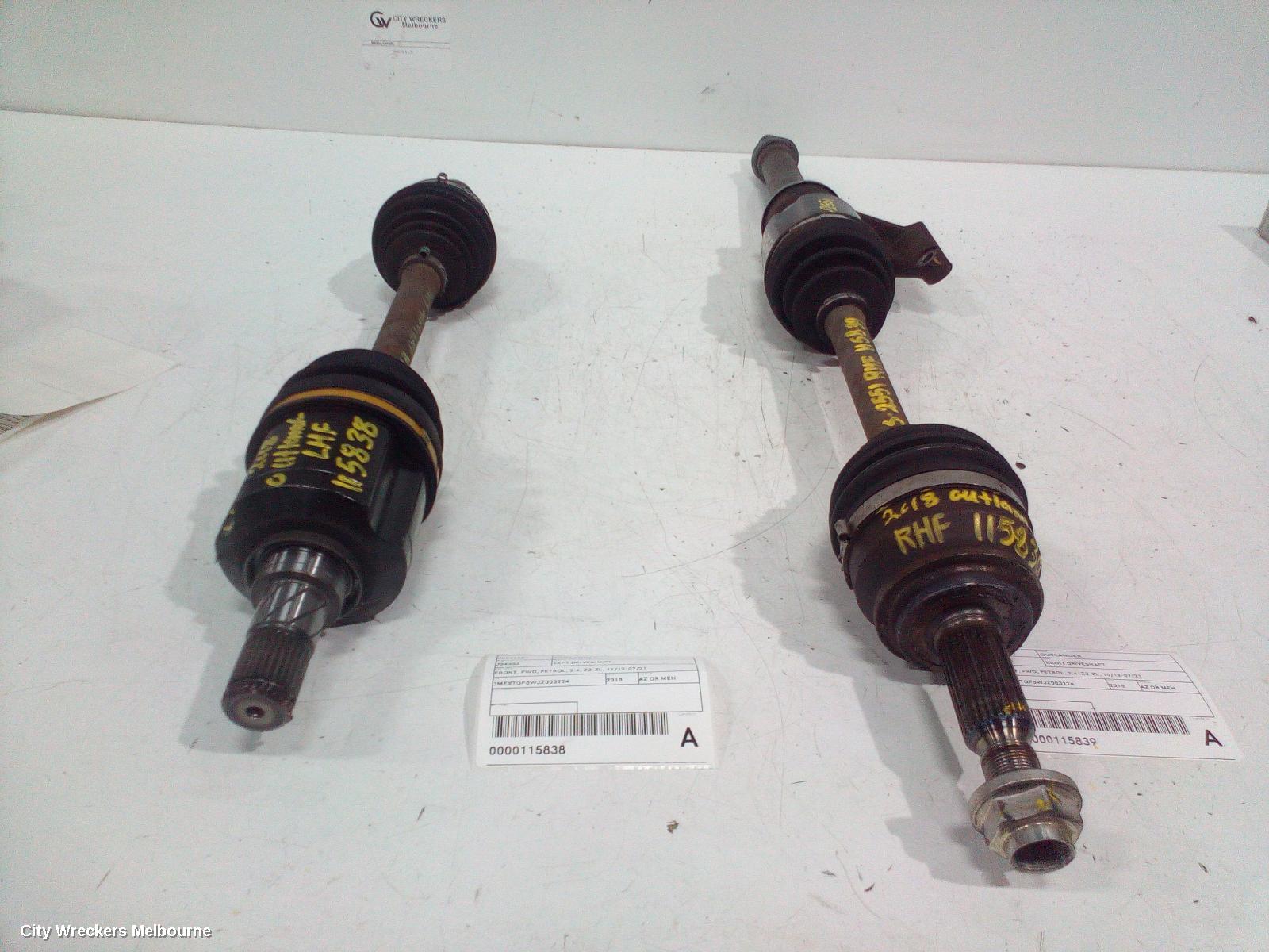 MITSUBISHI OUTLANDER LEFT DRIVESHAFT, FRONT, FWD, PETROL, 2.4, ZJ-ZL, 11/2012 - 07/2021 - Image 3