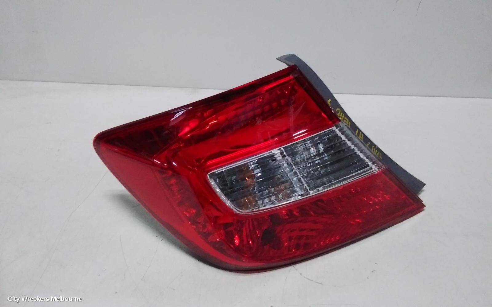 HONDA CIVIC LEFT TAILLIGHT, 9TH GEN, SEDAN (VIN JHMFB/MRHFB), NON HYBRID, 02/2012 - 04/2016 - Image 1
