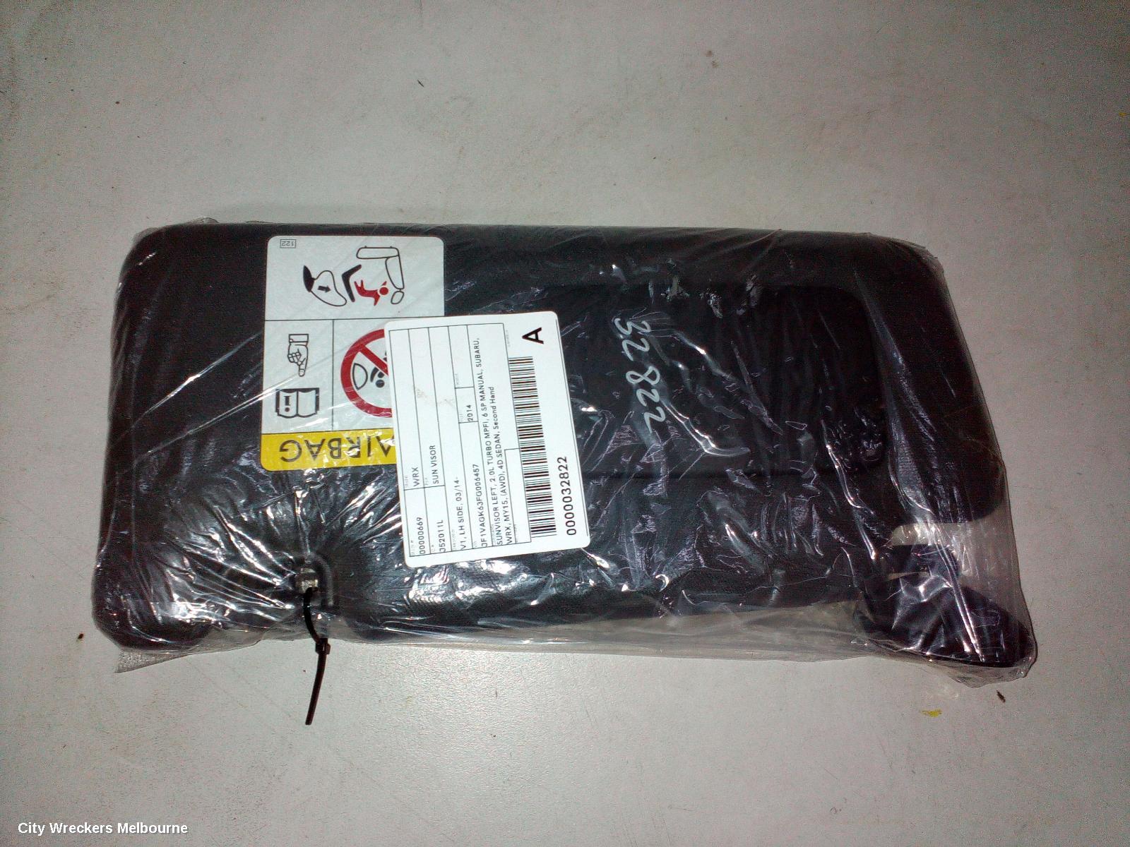 SUBARU WRX SUNVISOR, V1, LH SIDE, 03/2014 ONWARDS - Image 3