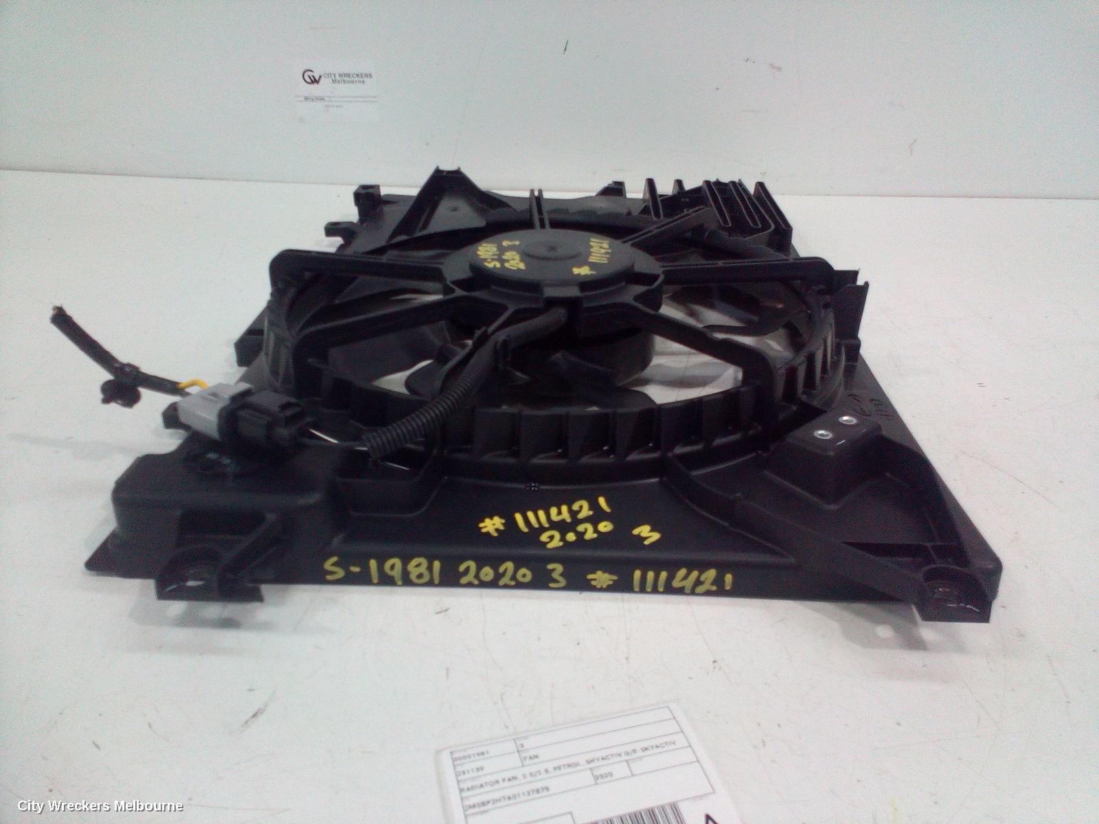 MAZDA 3 FAN, RADIATOR FAN, 2.0/2.5, PETROL, SKYACTIV G/E-SKYACTIV G, BP, 03/2019 ONWARDS - Image 2