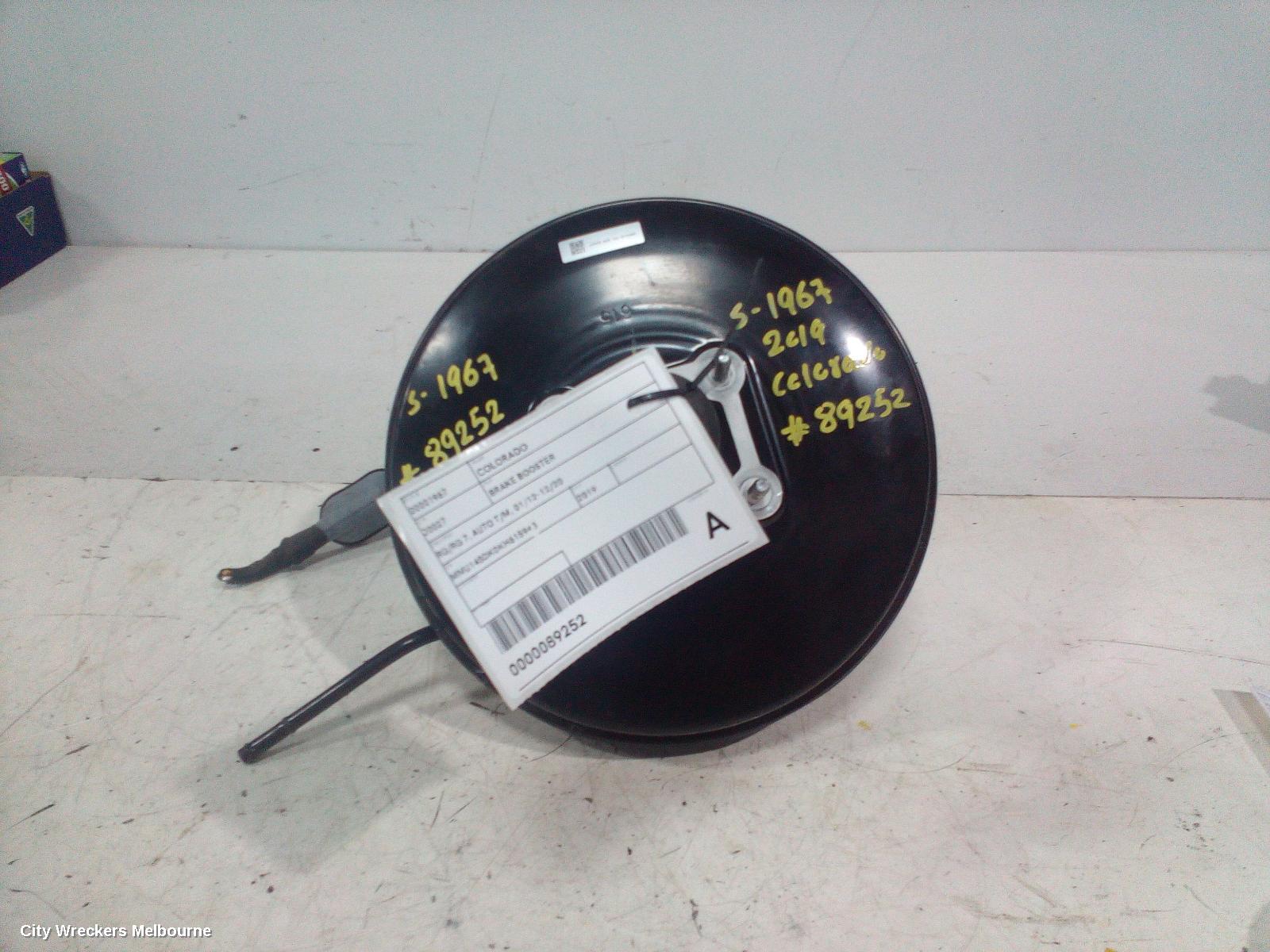 HOLDEN COLORADO BRAKE BOOSTER, RG/RG 7, AUTO T/M, 01/2012 - 12/2020 - Image 1