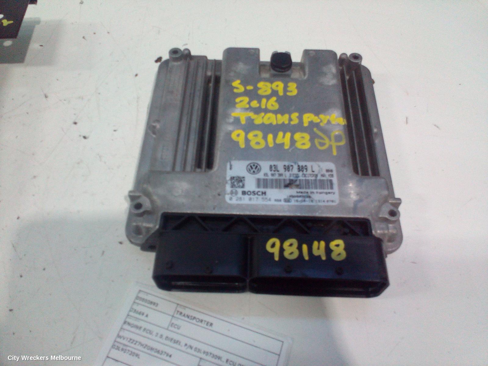 VOLKSWAGEN TRANSPORTER ECU, ENGINE ECU, 2.0, DIESEL, P/N 03L907309L, ECU ONLY, T6, 07/2015 ONWARDS - Image 3