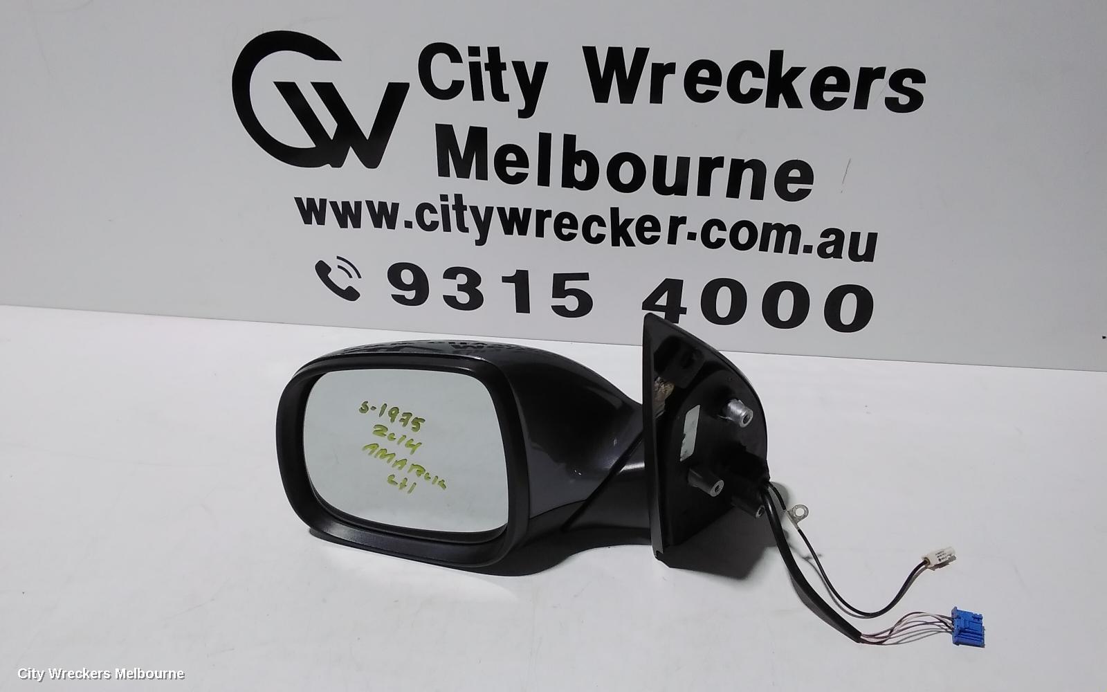 VOLKSWAGEN AMAROK LEFT DOOR MIRROR, 2H, MANUAL FOLD, PARTIAL COLOUR CODED/BLACK, 10 PIN TYPE, 07/2013 ONWARDS - Image 2