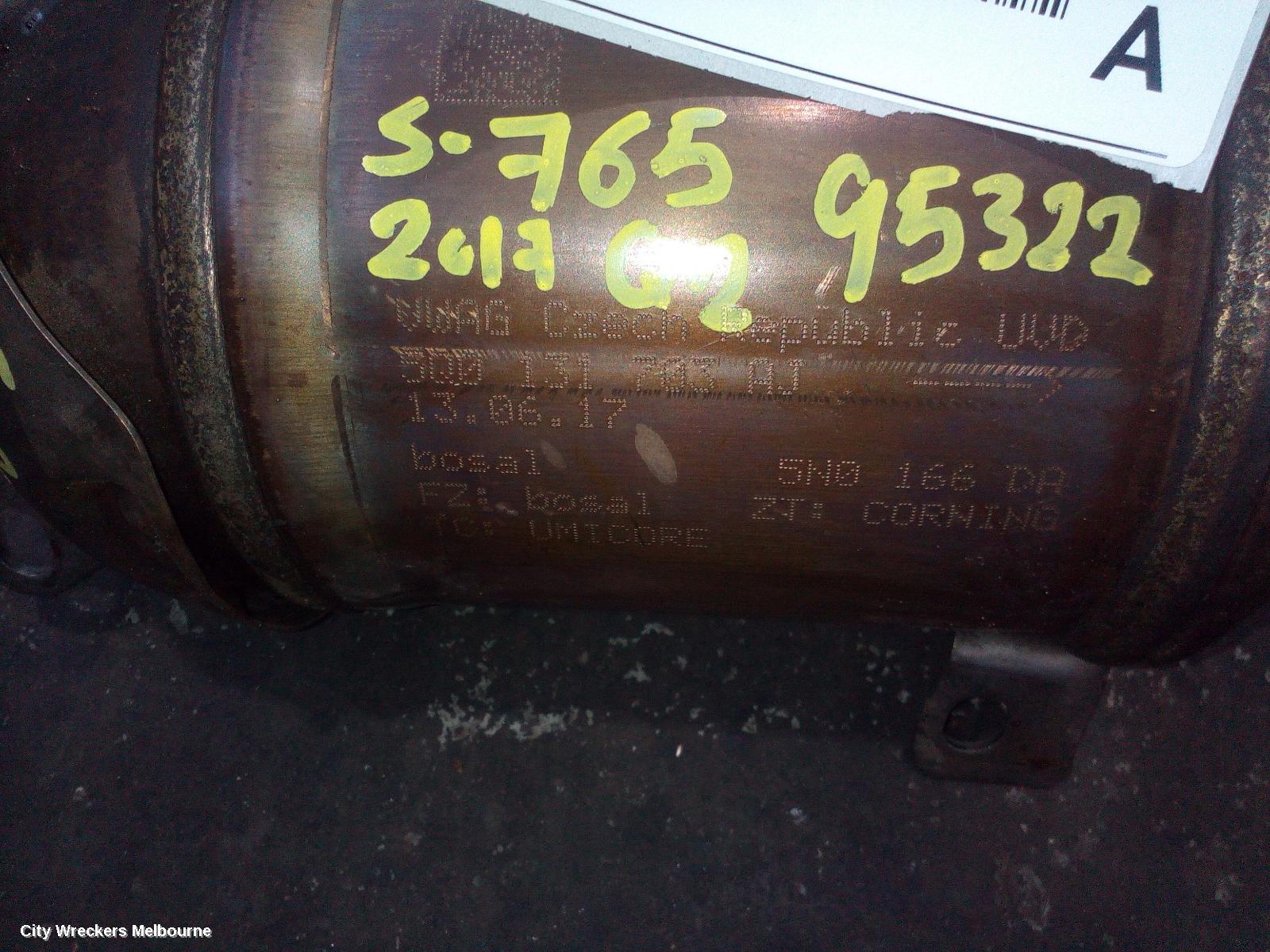 AUDI Q2 CATALYTIC CONVERTER, DOWNPIPE-CAT TYPE, 1.4, PETROL, CZEA CODE, GA, 10/2016 - 01/2021 - Image 1