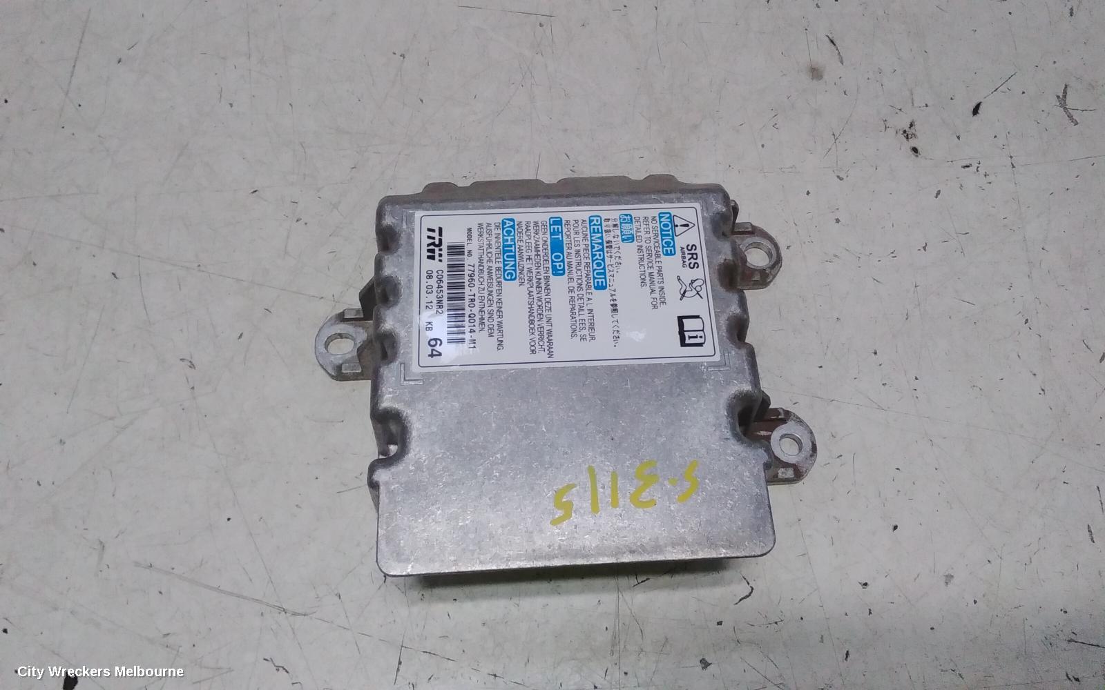 HONDA CIVIC AIRBAG MODULE/SENSOR, MODULE, SEDAN, NON HYBRID, 9TH GEN, 02/2012 - 03/2014 - Image 1