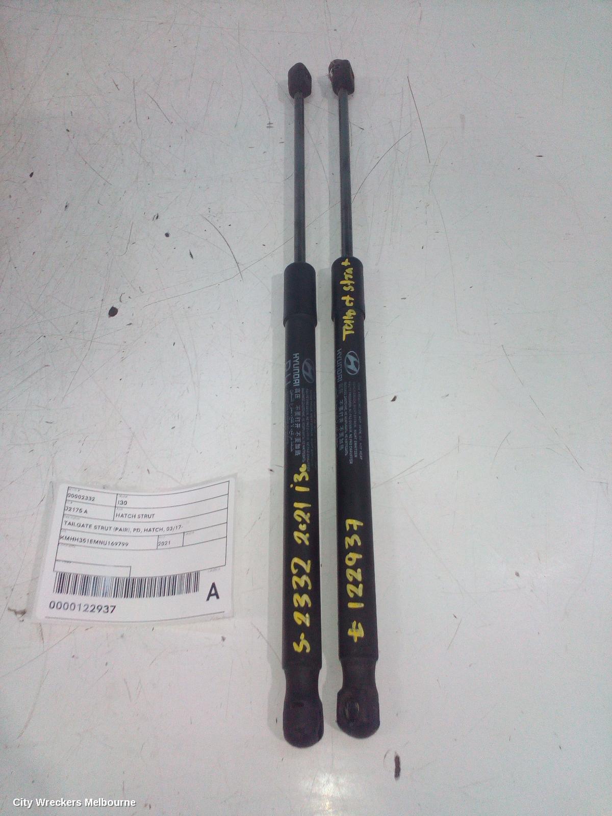 HYUNDAI I30 HATCH STRUT, TAILGATE STRUT (PAIR), PD, HATCH, 03/2017 ONWARDS - Image 2