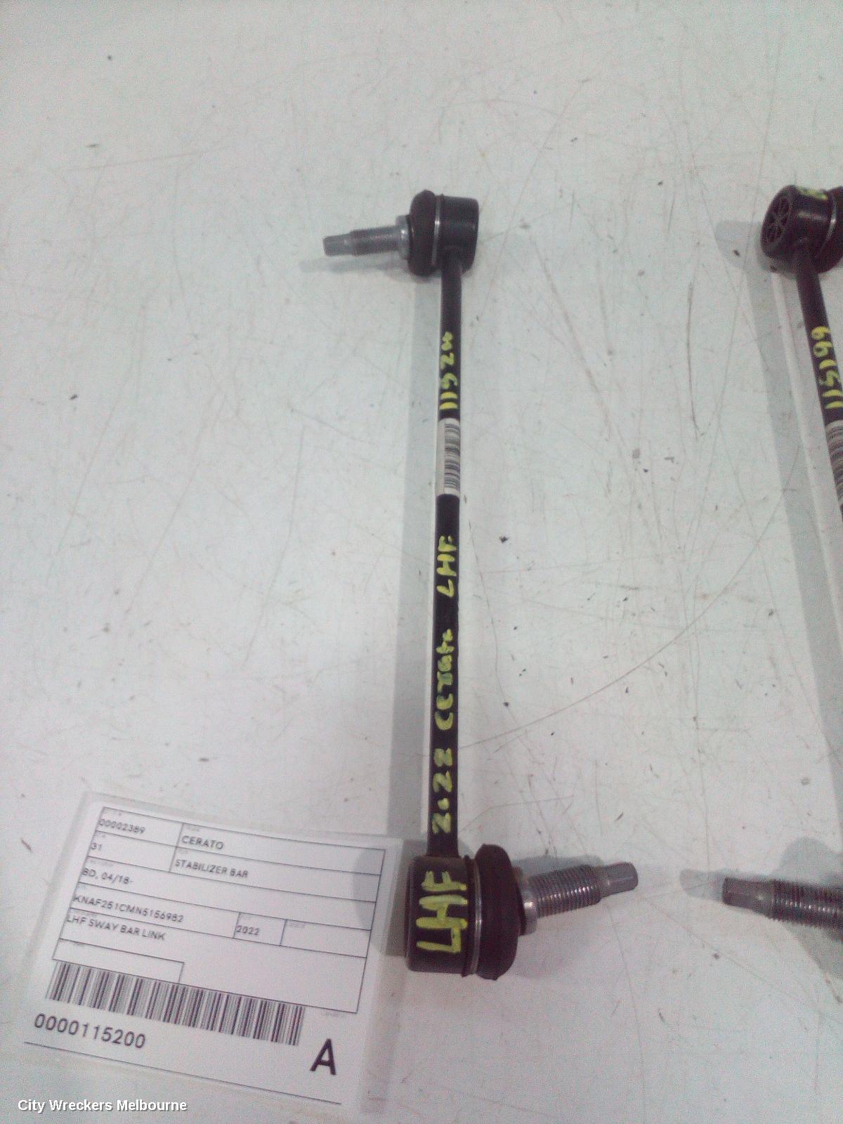 KIA CERATO STABILISER BAR, BD, 04/2018 - 09/2024 - Image 2