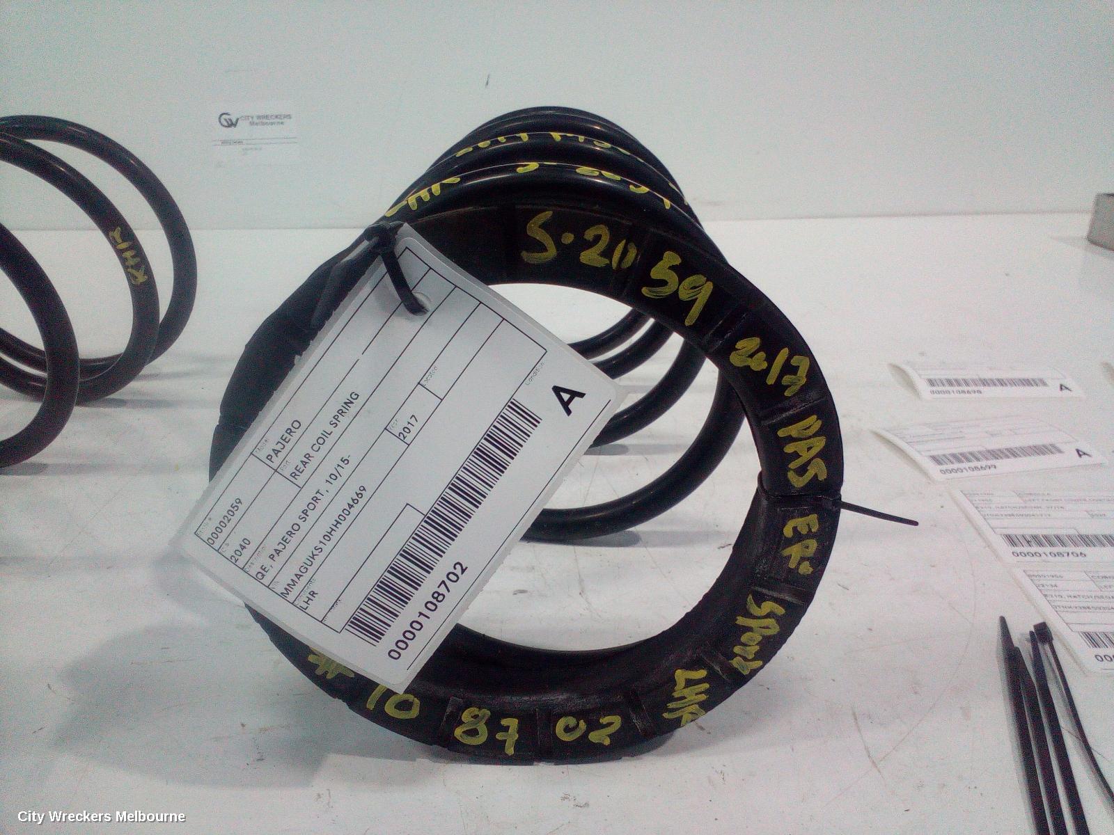 MITSUBISHI PAJERO REAR COIL SPRING, QE, PAJERO SPORT, 4WD, LH SIDE, 10/2015 ONWARDS - Image 1