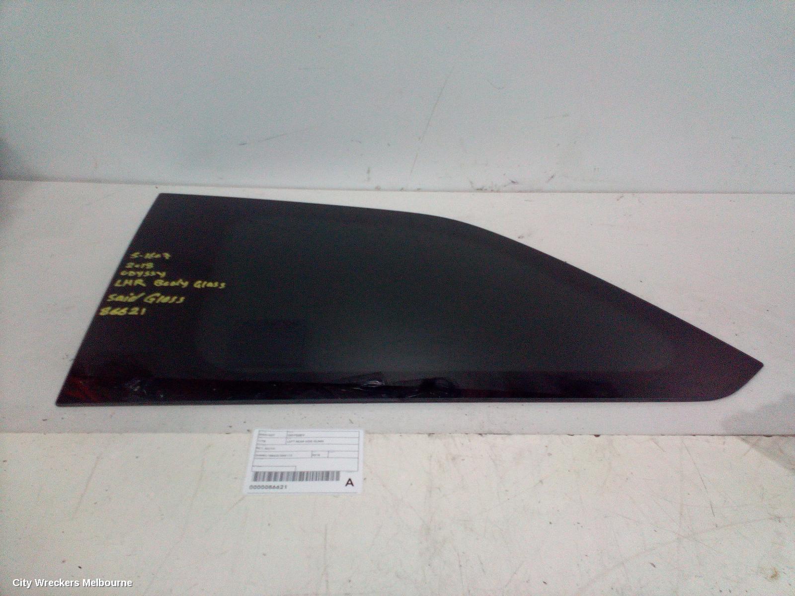 HONDA ODYSSEY LEFT REAR SIDE GLASS, RC1, 02/2014 - 03/2022 - Image 1