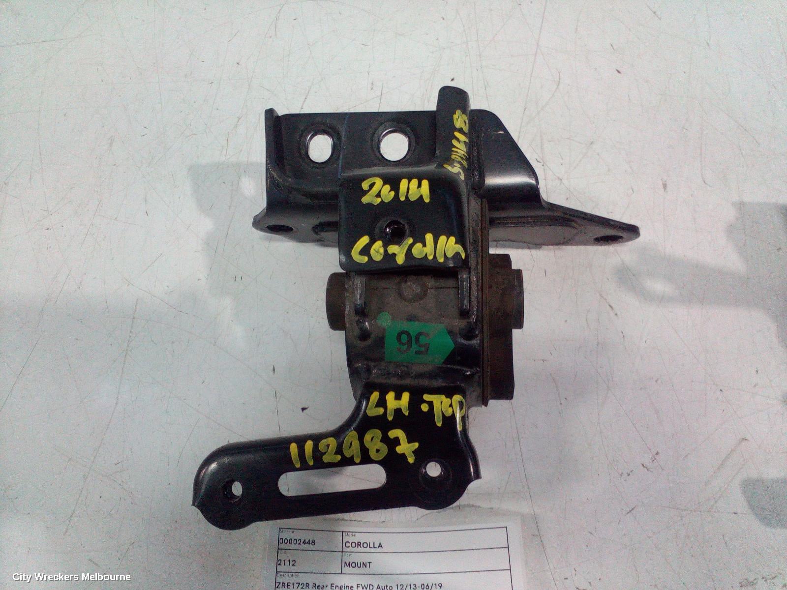 TOYOTA COROLLA MOUNT, ZRE172R REAR ENGINE FWD AUTO 12/2013 - 06/2019 - Image 2