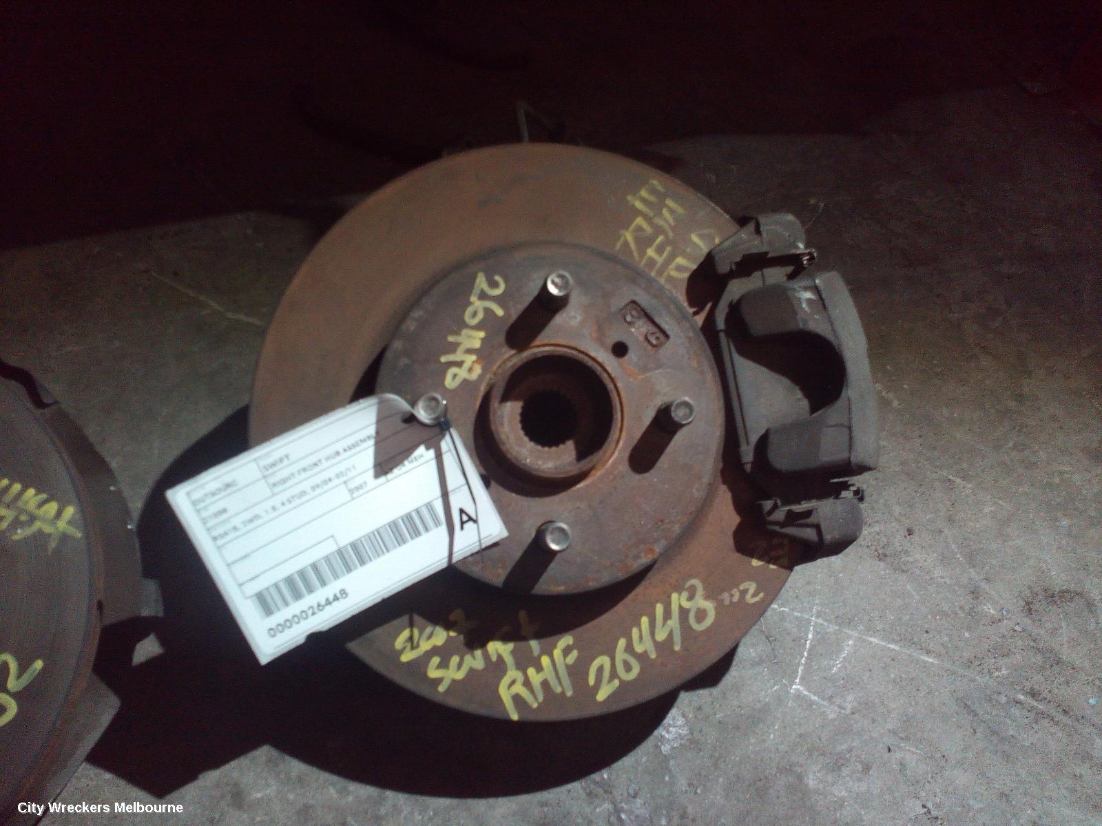 SUZUKI SWIFT RIGHT FRONT HUB ASSEMBLY, RS415, 2WD, 1.5, 4 STUD, 09/2004 - 02/2011 - Image 1