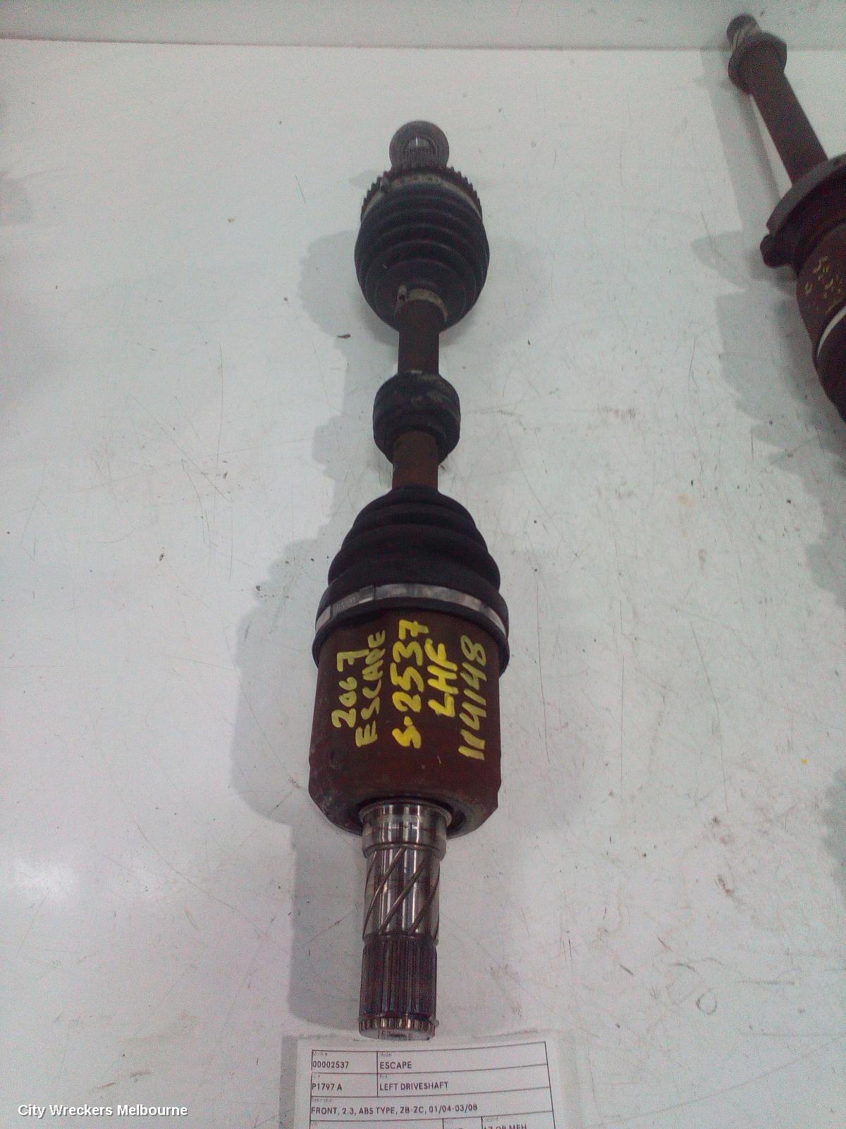 FORD ESCAPE LEFT DRIVESHAFT, FRONT, 2.3, ABS TYPE, ZB-ZC, 01/2004 - 03/2008 - Image 1