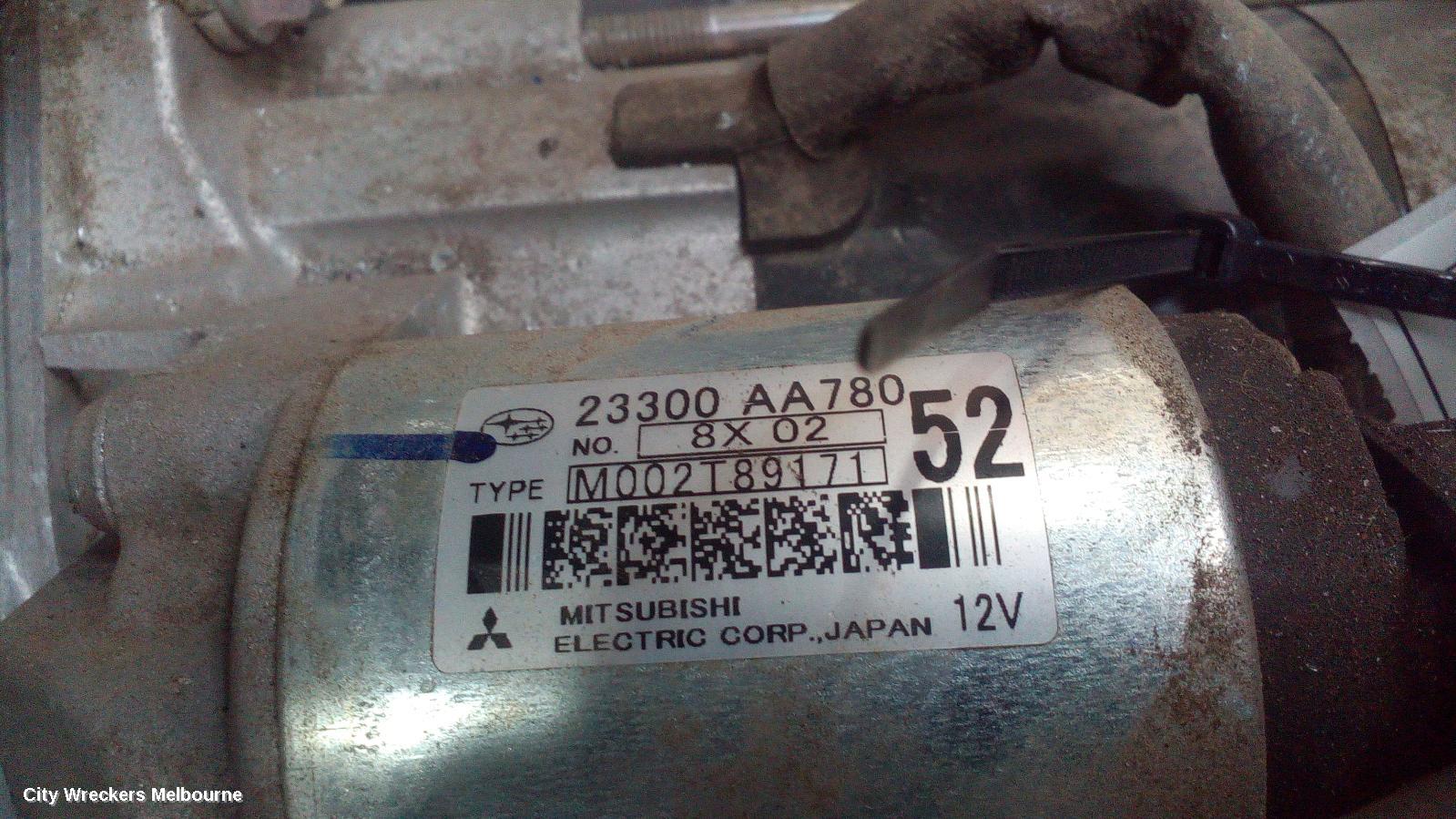 SUBARU OUTBACK STARTER, DIESEL, EE20, AUTO, CVT, 6 SPEED, 6TH GEN, 08/2014 ONWARDS - Image 1