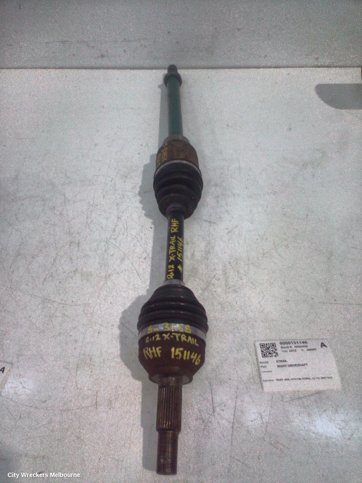 NISSAN XTRAIL RIGHT DRIVESHAFT, FRONT, AWD, AUTO T/M, PETROL, 2.5, T31, 09/2007 - 12/2013 - Image 2