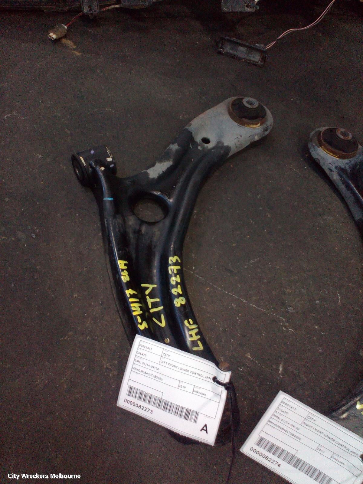 HONDA CITY LEFT FRONT LOWER CONTROL ARM, GM6, 01/2014 - 09/2020 - Image 1