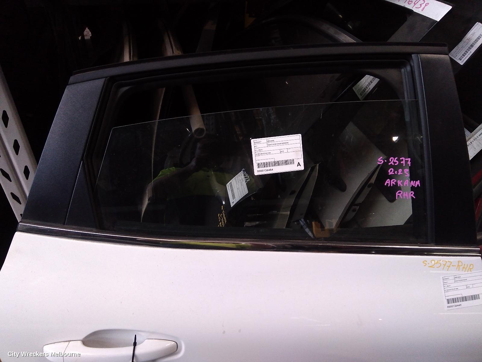 RENAULT ARKANA RIGHT REAR DOOR WINDOW, JL1, 05/2021 ONWARDS - Image 1