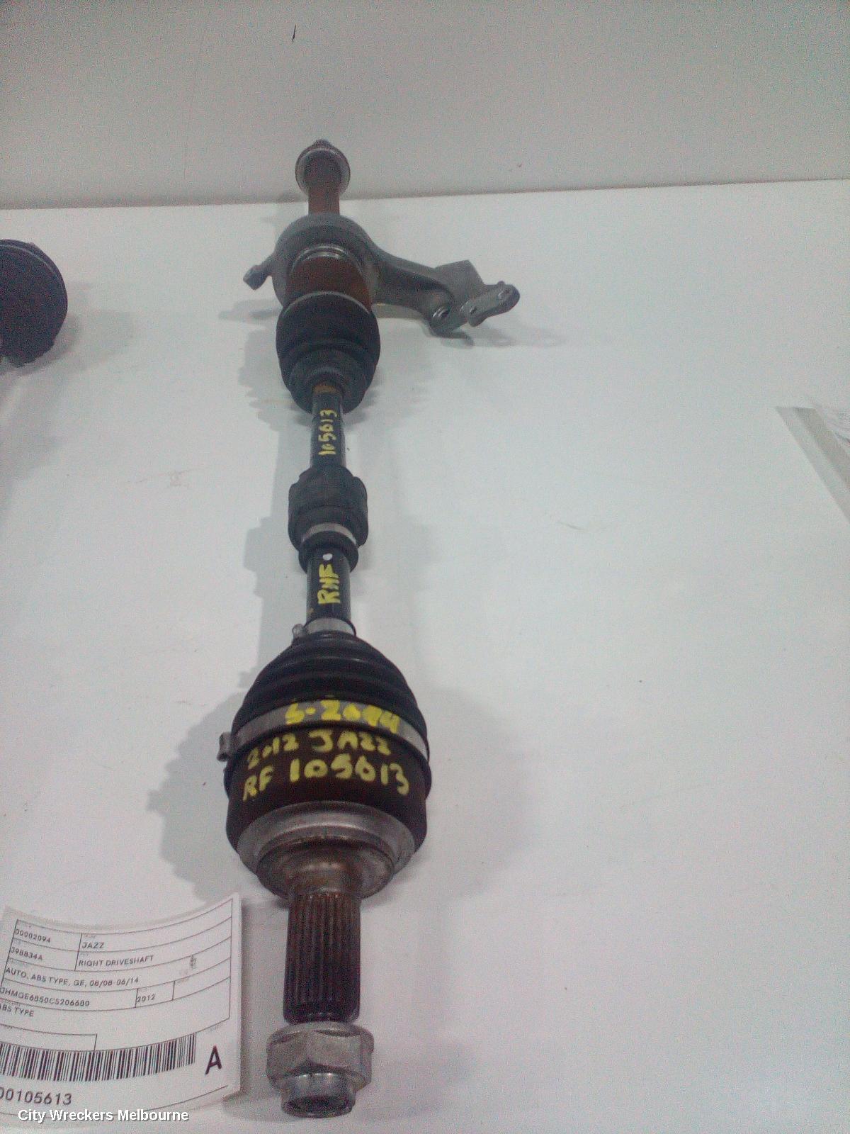 HONDA JAZZ RIGHT DRIVESHAFT, AUTO, ABS TYPE, GE, 08/2008 - 06/2014 - Image 1