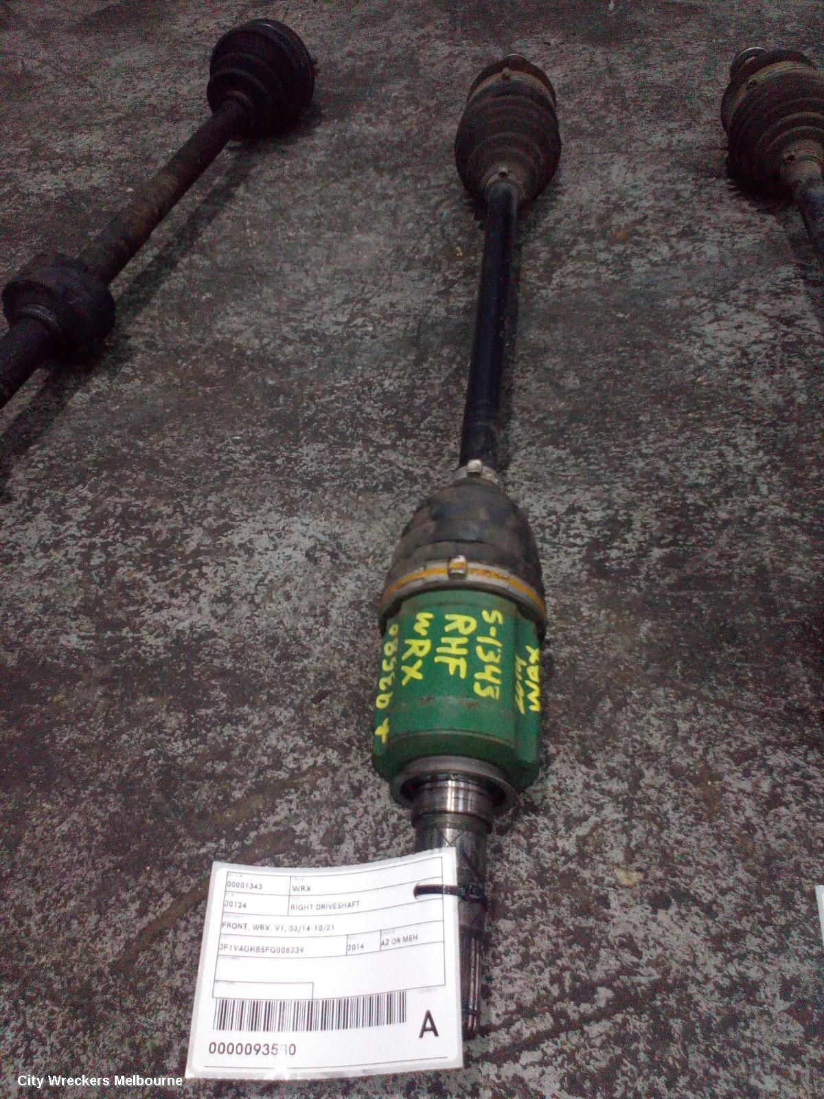 SUBARU WRX RIGHT DRIVESHAFT, FRONT, WRX, V1, 03/2014 - 10/2021 - Image 1