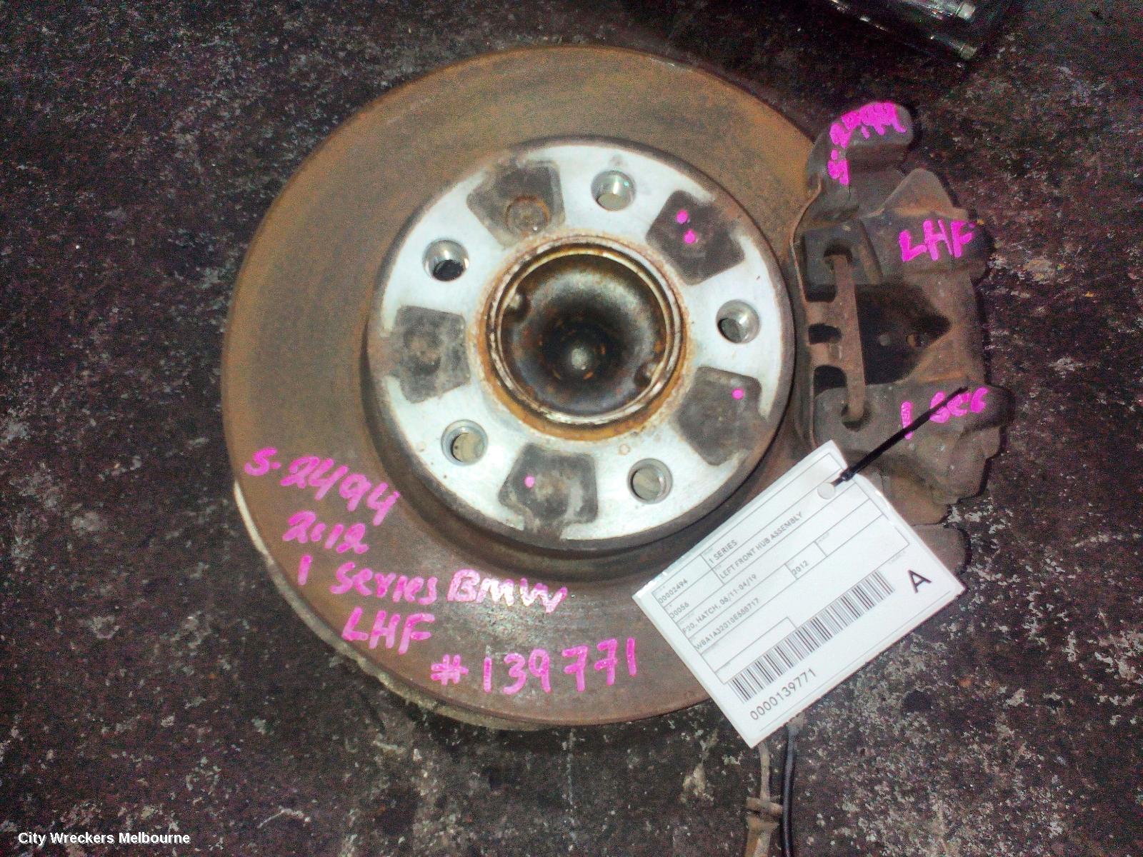 BMW 1 SERIES LEFT FRONT HUB ASSEMBLY, F20, HATCH, 06/2011 - 04/2019 - Image 1