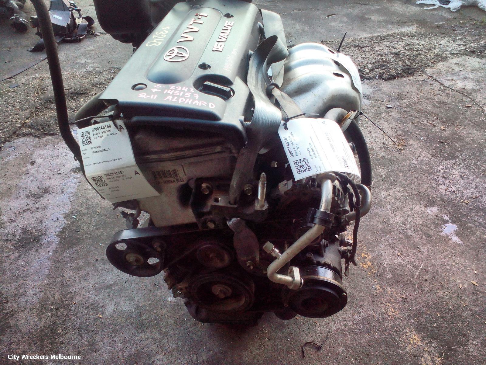 TOYOTA ALPHARD ENGINE, 2ND GEN, PETROL, 2.4, 2AZ-FE, 08-15 - Image 2