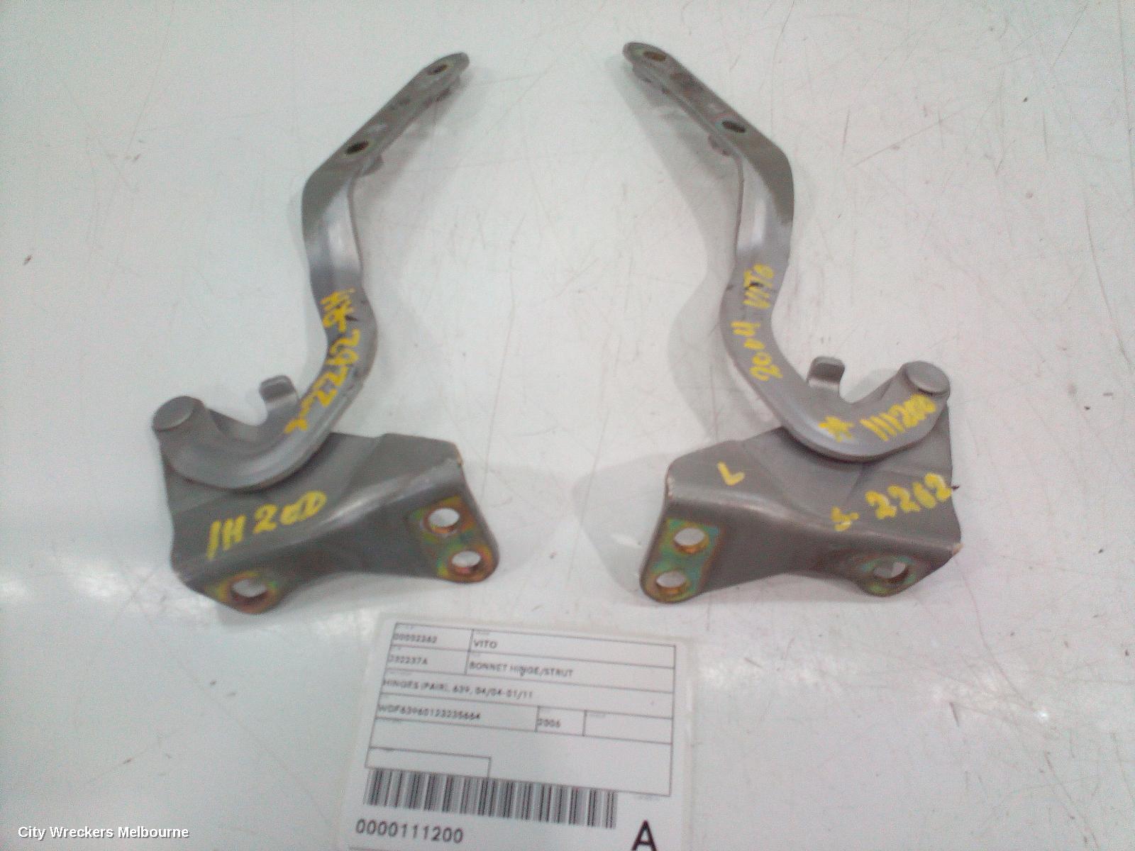 MERCEDES VITO BONNET HINGE/STRUT, HINGES (PAIR), 639, 04/2004 - 01/2011 - Image 1