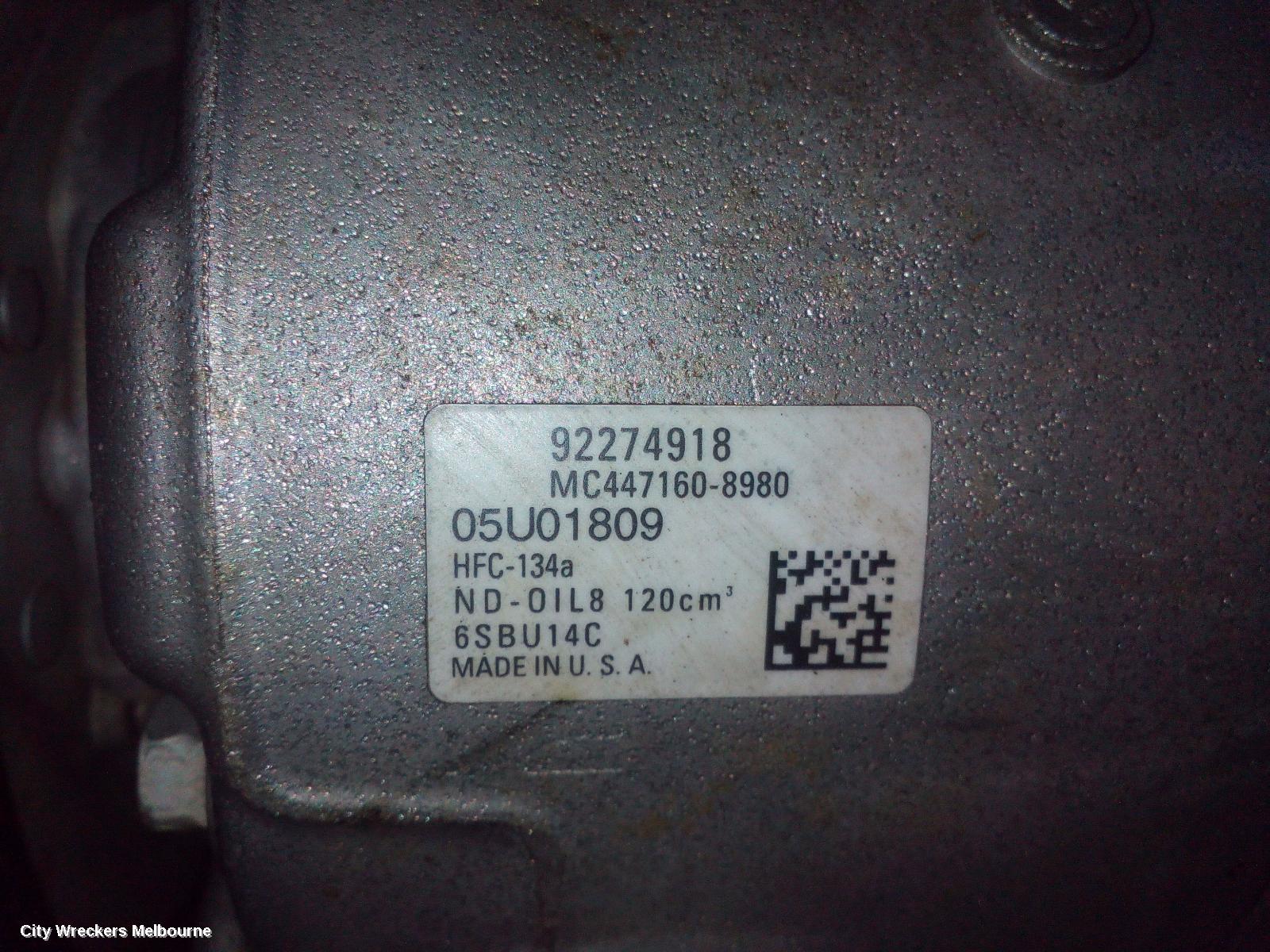 HOLDEN COMMODORE A/C COMPRESSOR, VF, 3.6, 05/2013 - 12/2017 - Image 3