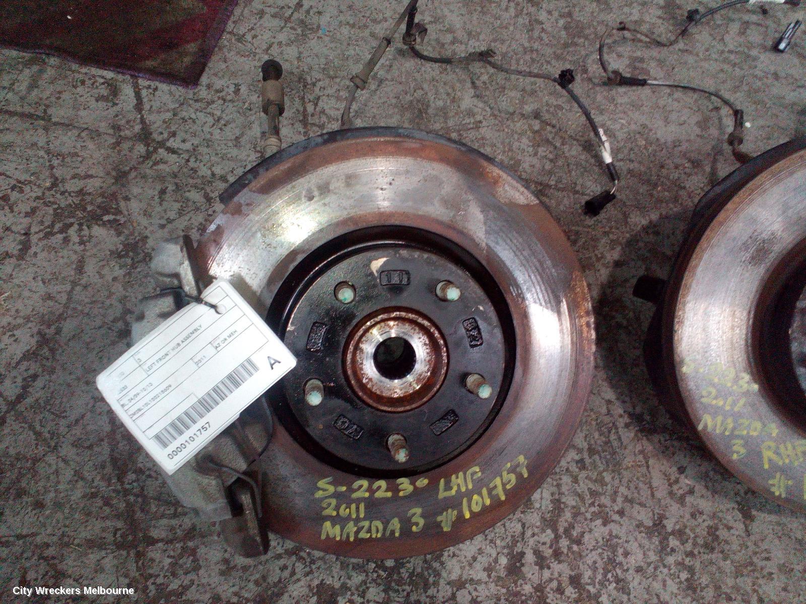 MAZDA 3 LEFT FRONT HUB ASSEMBLY, BL, 04/2009 - 10/2013 - Image 2