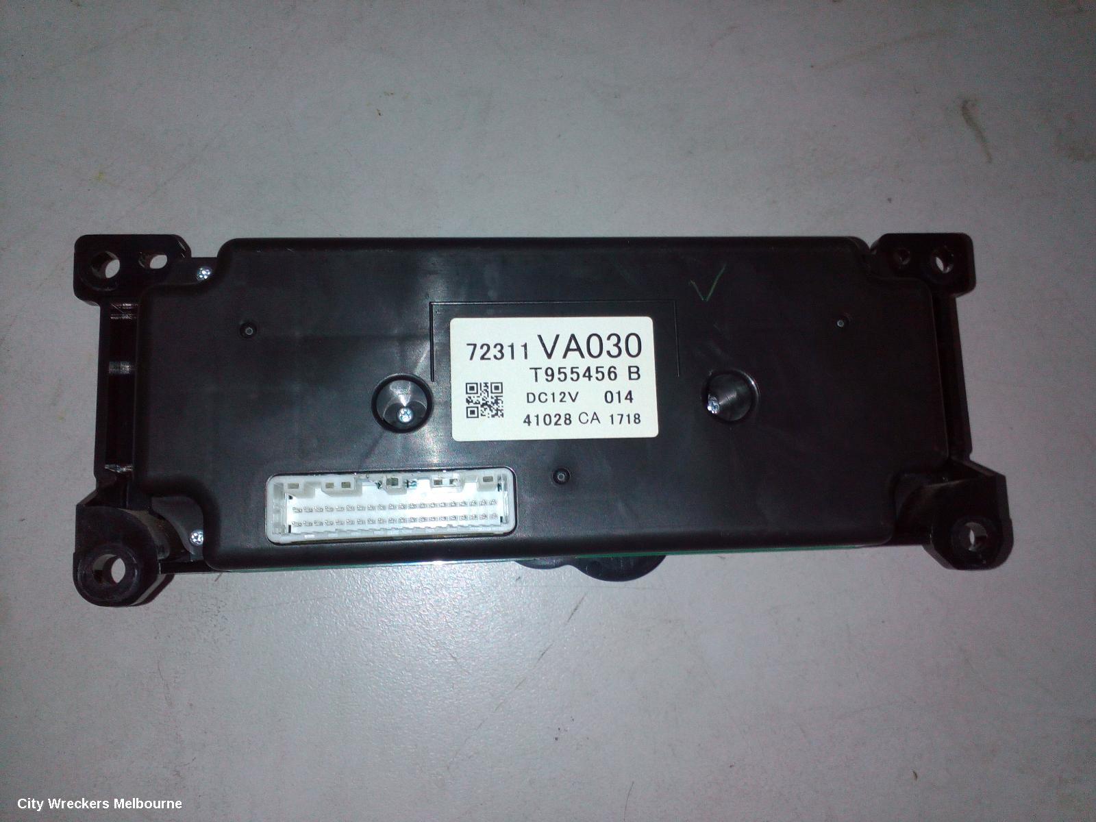 SUBARU WRX HEATER/AC CONTROLS, V1, SINGLE ZONE CLIMATE CONTROL, 03/2014 ONWARDS - Image 2