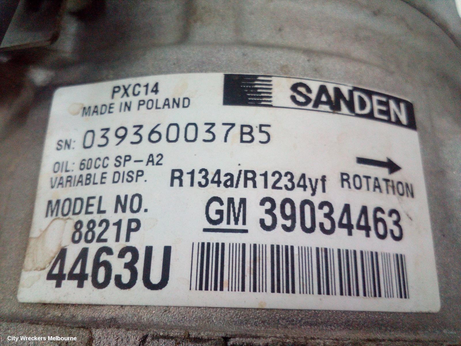 HOLDEN ASTRA A/C COMPRESSOR, BK-BL, 1.4, PETROL, 09/2016 - 12/2020 - Image 3
