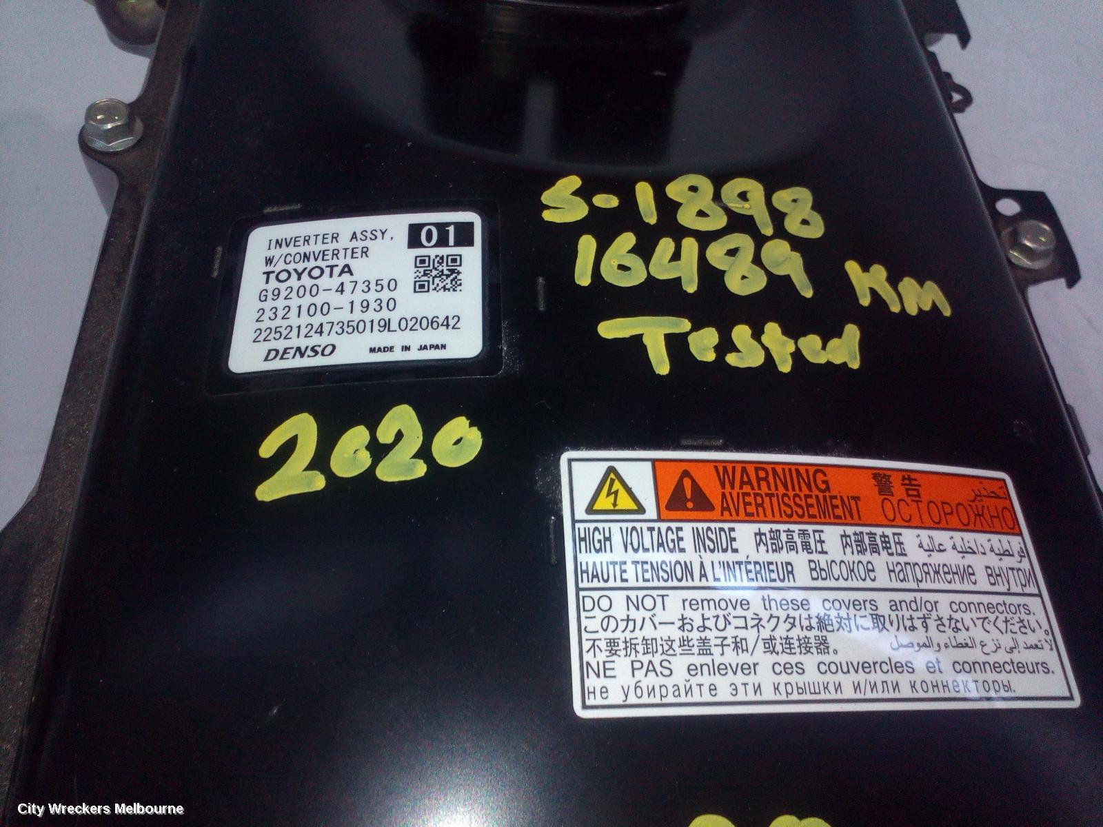 TOYOTA COROLLA INVERTER, HYBRID INVERTER, ZWE211R, 07/2018 ONWARDS - Image 3