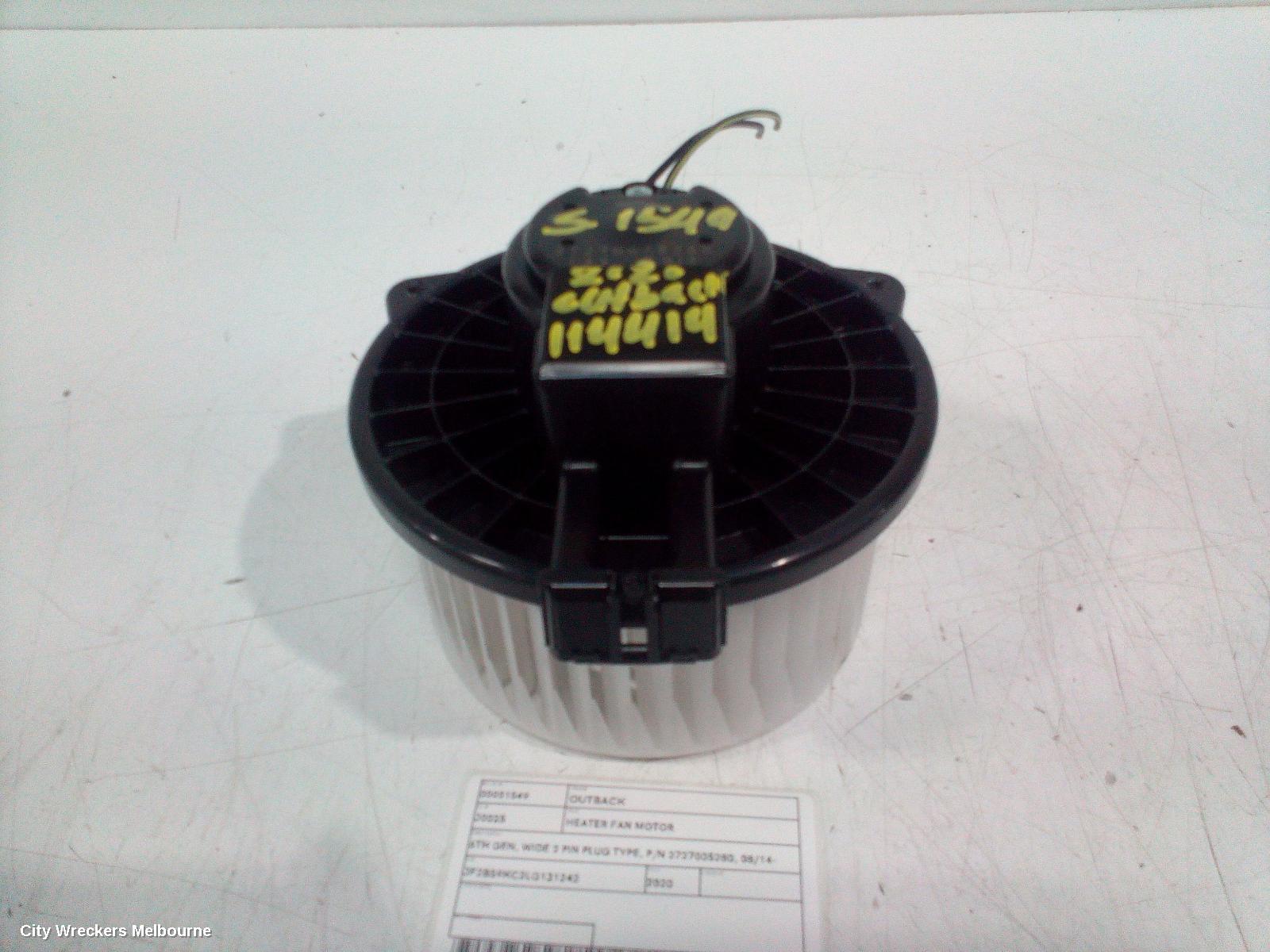 SUBARU OUTBACK HEATER FAN MOTOR, 6TH GEN, WIDE 2 PIN PLUG TYPE, P/N 2727005280, 08/2014 - 12/2020 - Image 1