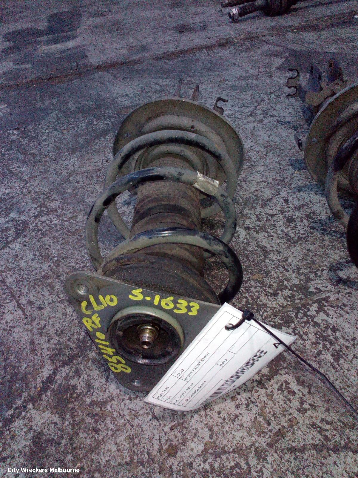 RENAULT CLIO RIGHT FRONT STRUT, X98, NON RS TYPE, 09/2013 - 10/2019 - Image 1