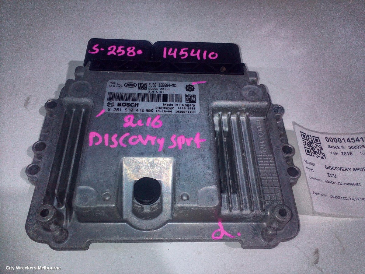 LAND ROVER DISCOVERY SPORT ECU, ENGINE ECU, 2.0, PETROL, ECU ONLY, L550, 01/2015 ONWARDS - Image 1