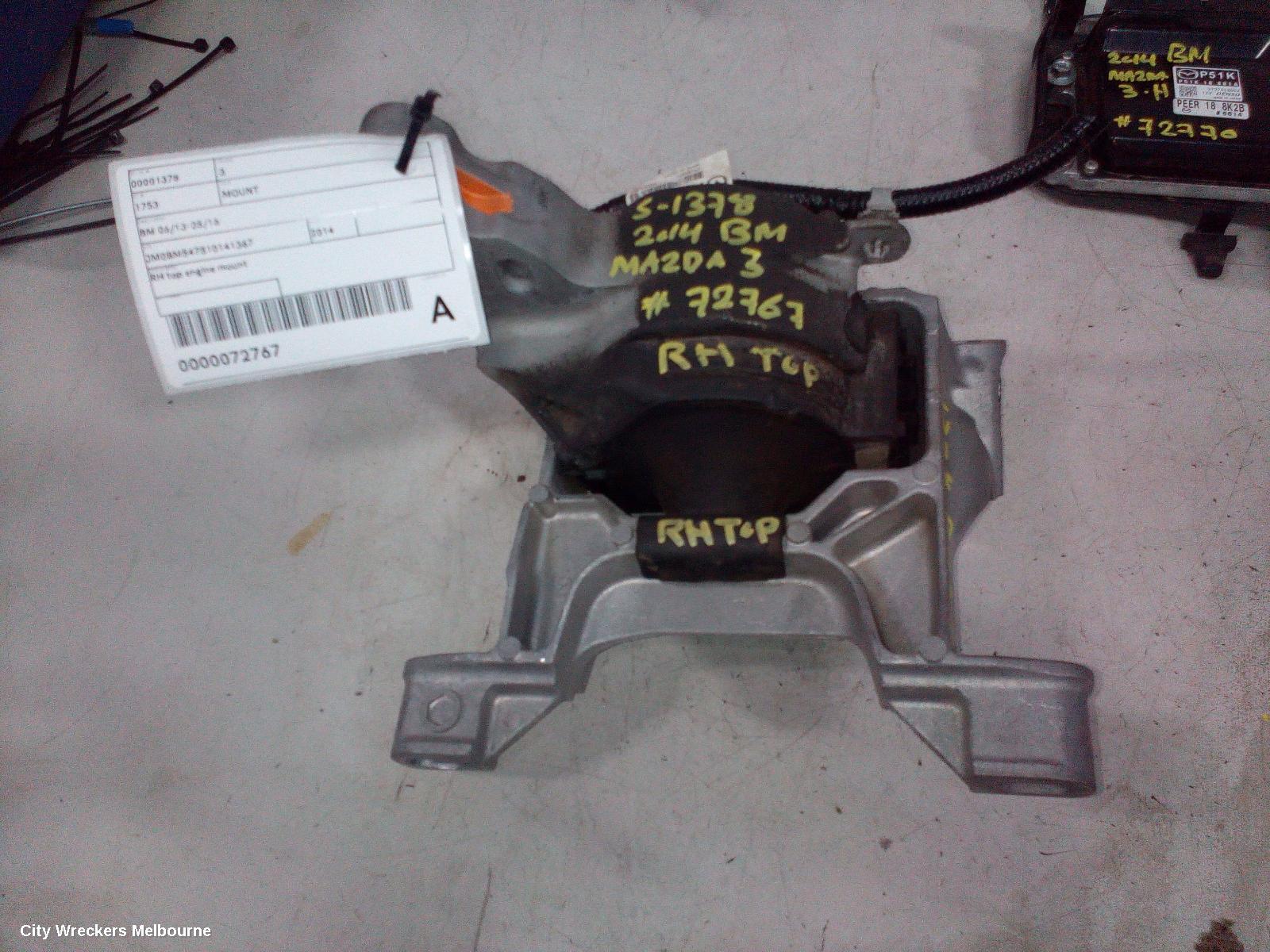 MAZDA 3 MOUNT, ENGINE MOUNT (LH SIDE), UPPER, PETROL, 2.0, PE, SKYACTIV-G, BM-BN, 11/2013 - 02/2019 - Image 1