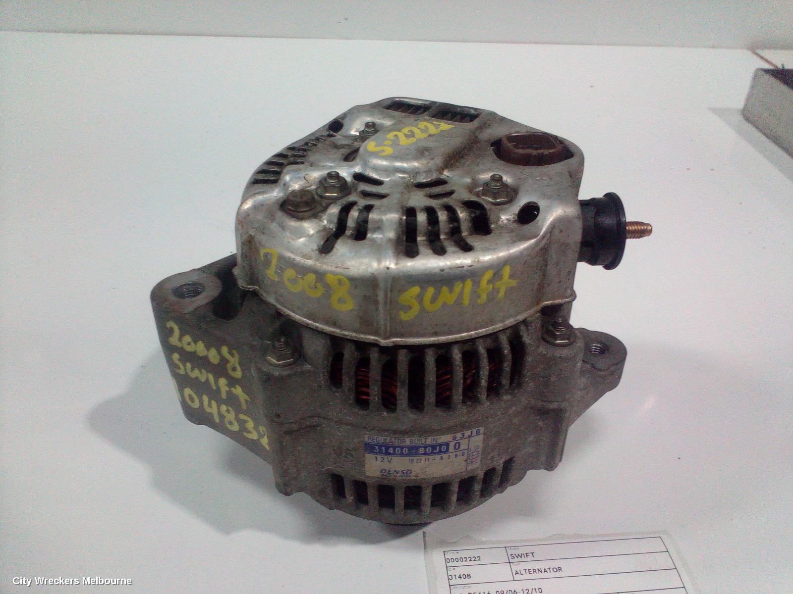 SUZUKI SWIFT ALTERNATOR, 1.6, RS416, 09/2006 - 12/2010 - Image 1