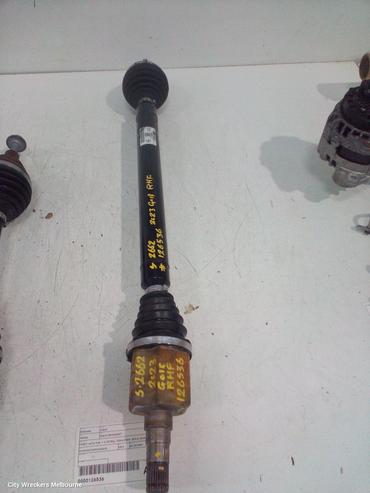 VOLKSWAGEN GOLF RIGHT DRIVESHAFT, FRONT, AUTO T/M, 1.4, PETROL, DJKA CODE, GEN 8, 09/2020 ONWARDS - Image 2