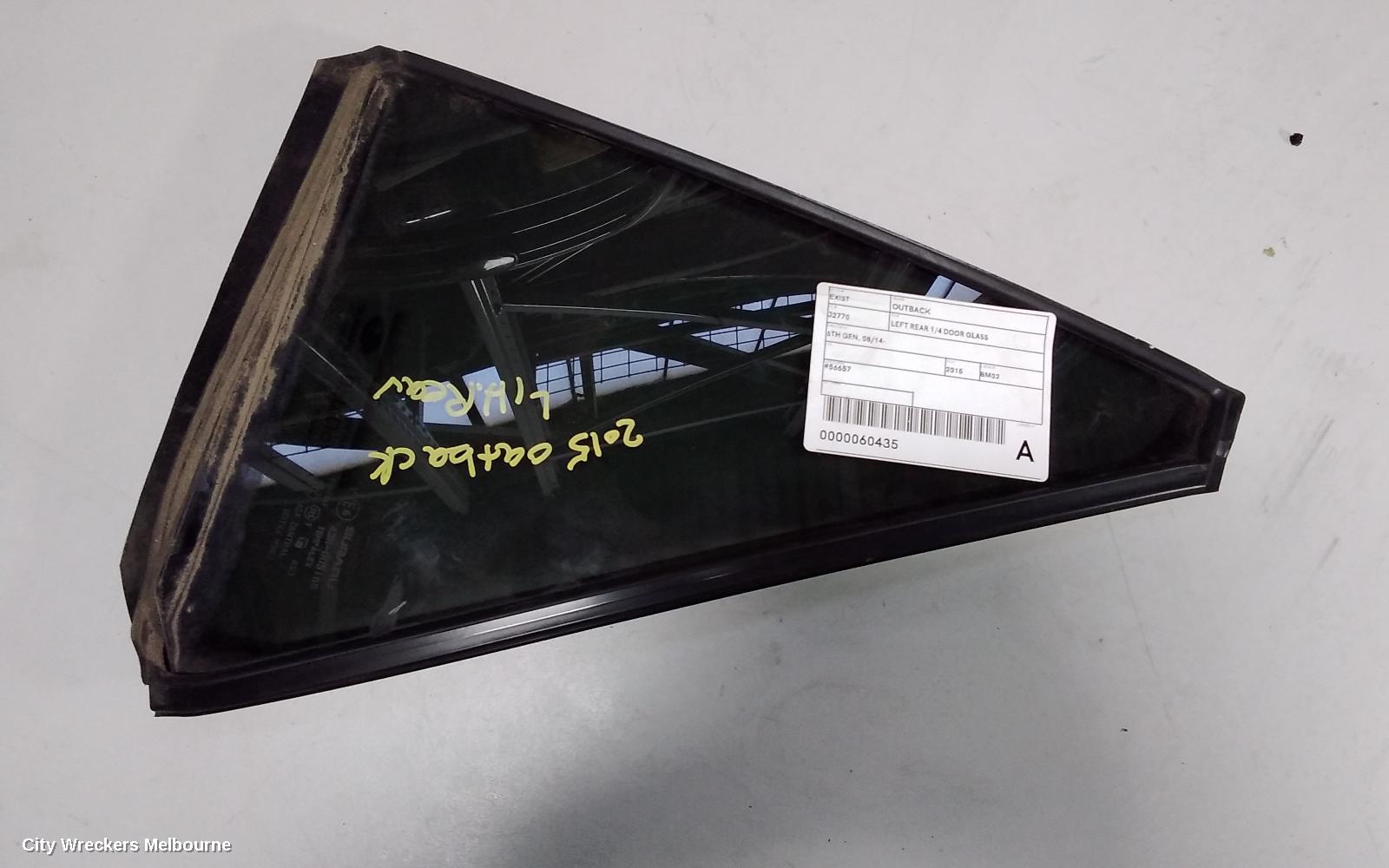 SUBARU OUTBACK LEFT REAR 1/4 DOOR GLASS, 6TH GEN, 08/2014 ONWARDS - Image 1