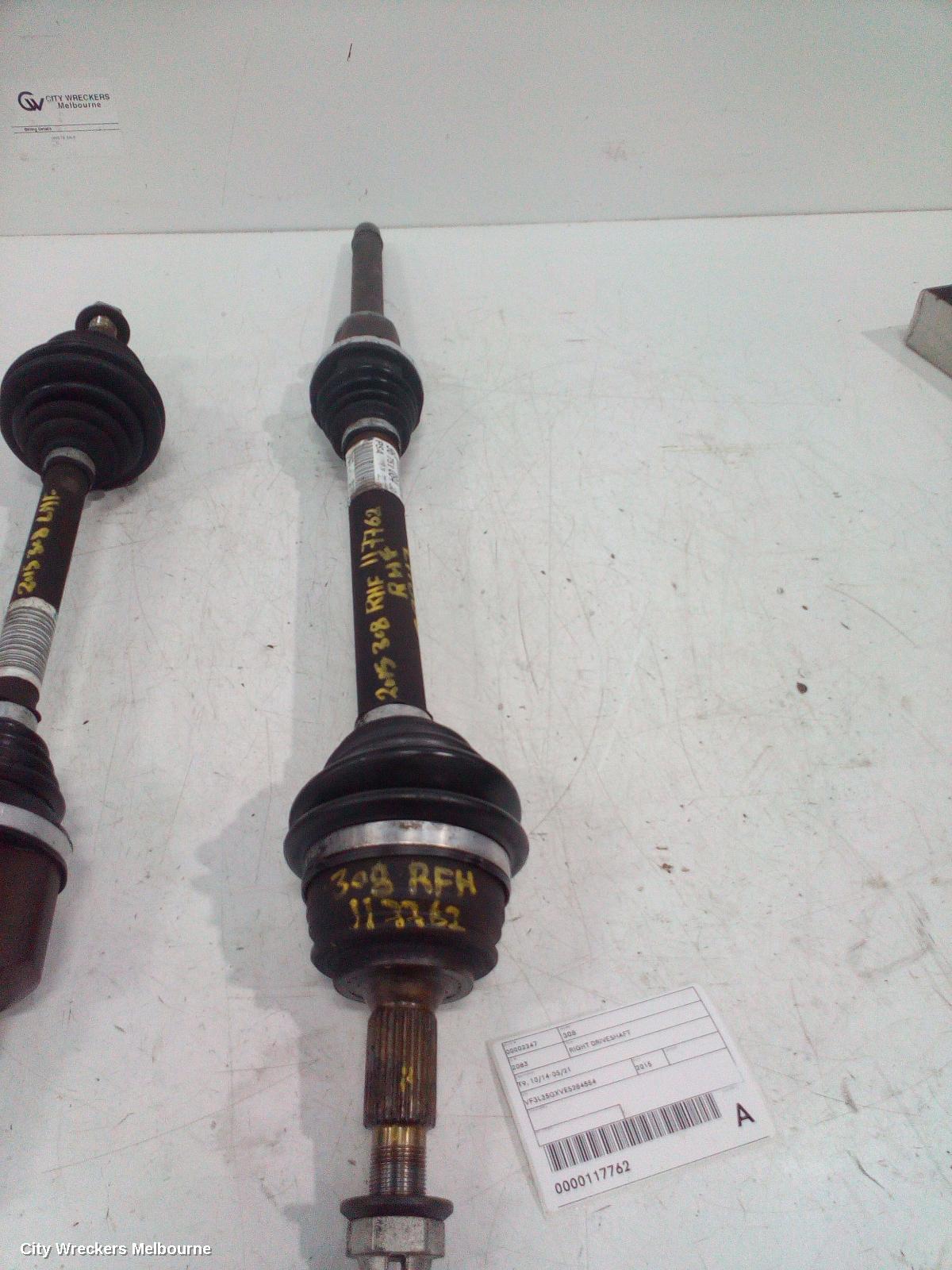 PEUGEOT 308 RIGHT DRIVESHAFT, T9, 10/2014 - 05/2021 - Image 2