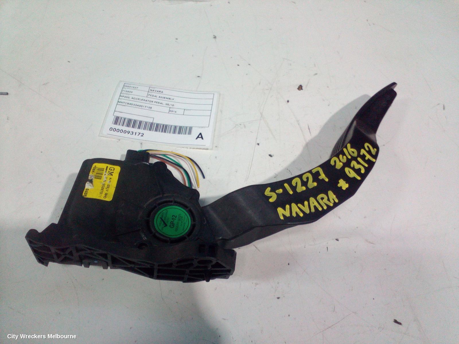 NISSAN NAVARA PEDAL ASSEMBLY, NP300, ACCELERATOR PEDAL, 05/2015 ONWARDS - Image 1