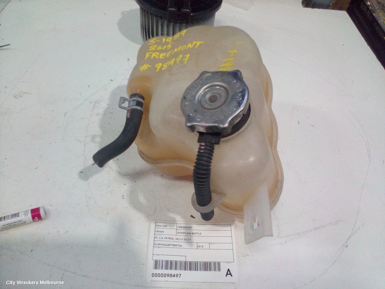 FIAT FREEMONT OVERFLOW BOTTLE, JF, 3.6, PETROL, 04/2013 - 01/2017 - Image 3