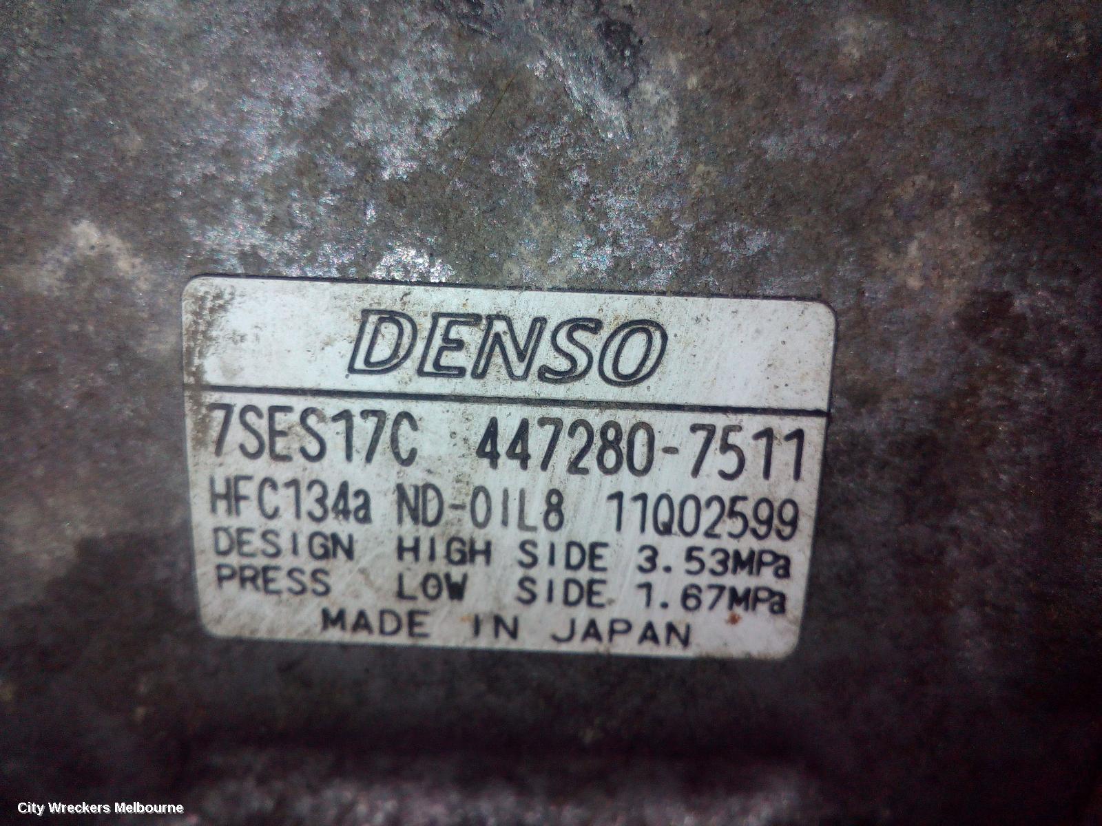 TOYOTA RAV4 A/C COMPRESSOR, ZSA42R, 2.0, PETROL, 12/2012 - 11/2018 - Image 3