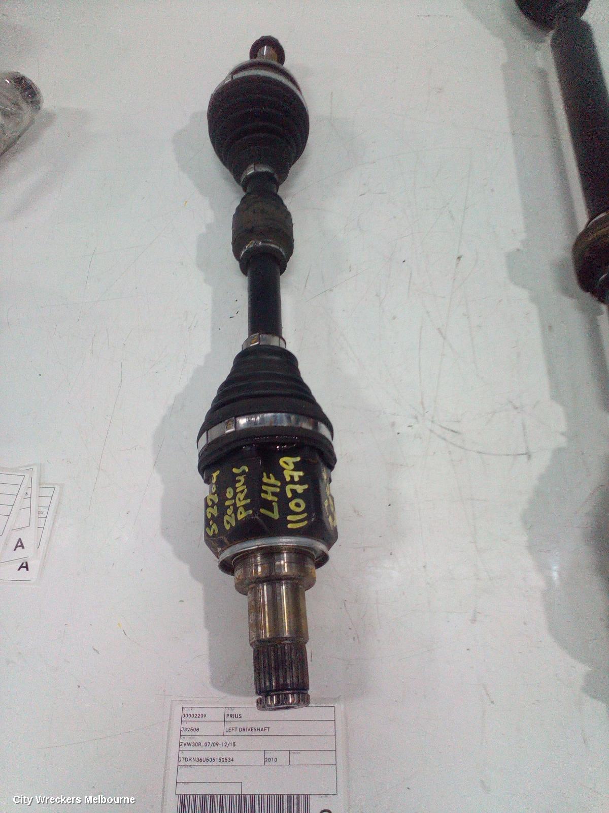 TOYOTA PRIUS LEFT DRIVESHAFT, ZVW30R, 07/2009 - 12/2015 - Image 1