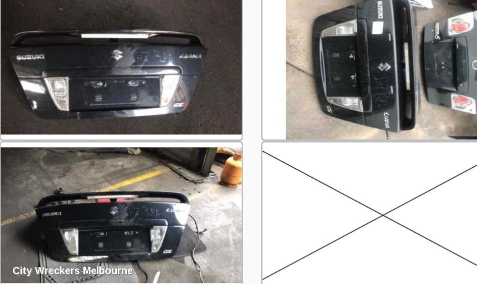 SUZUKI LIANA BOOTLID/TAILGATE, BOOTLID, RH4, SPOILERED TYPE, 10/2001 - 06/2007 - Image 1