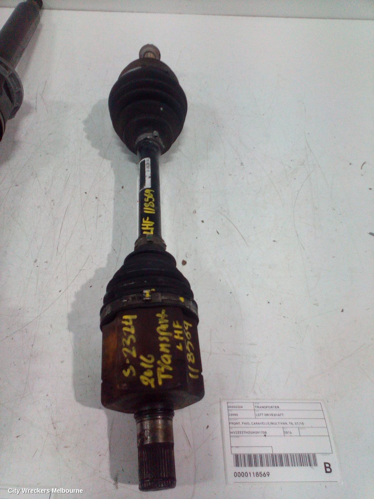 VOLKSWAGEN TRANSPORTER LEFT DRIVESHAFT, FRONT, FWD, CARAVELLE/MULTIVAN, T6, 07/2015 ONWARDS - Image 1