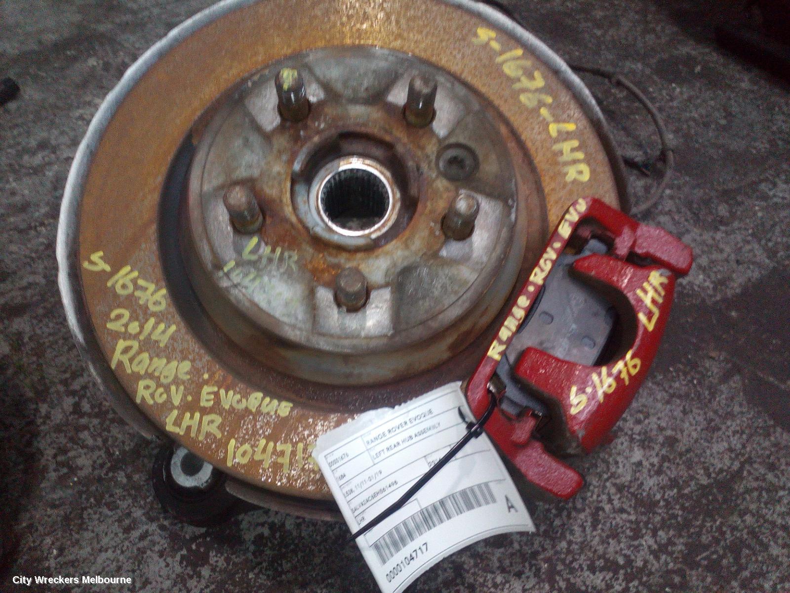 LAND ROVER RANGEROVER EVOQUE LEFT REAR HUB ASSEMBLY, L538, 11/2011 - 01/2019 - Image 2