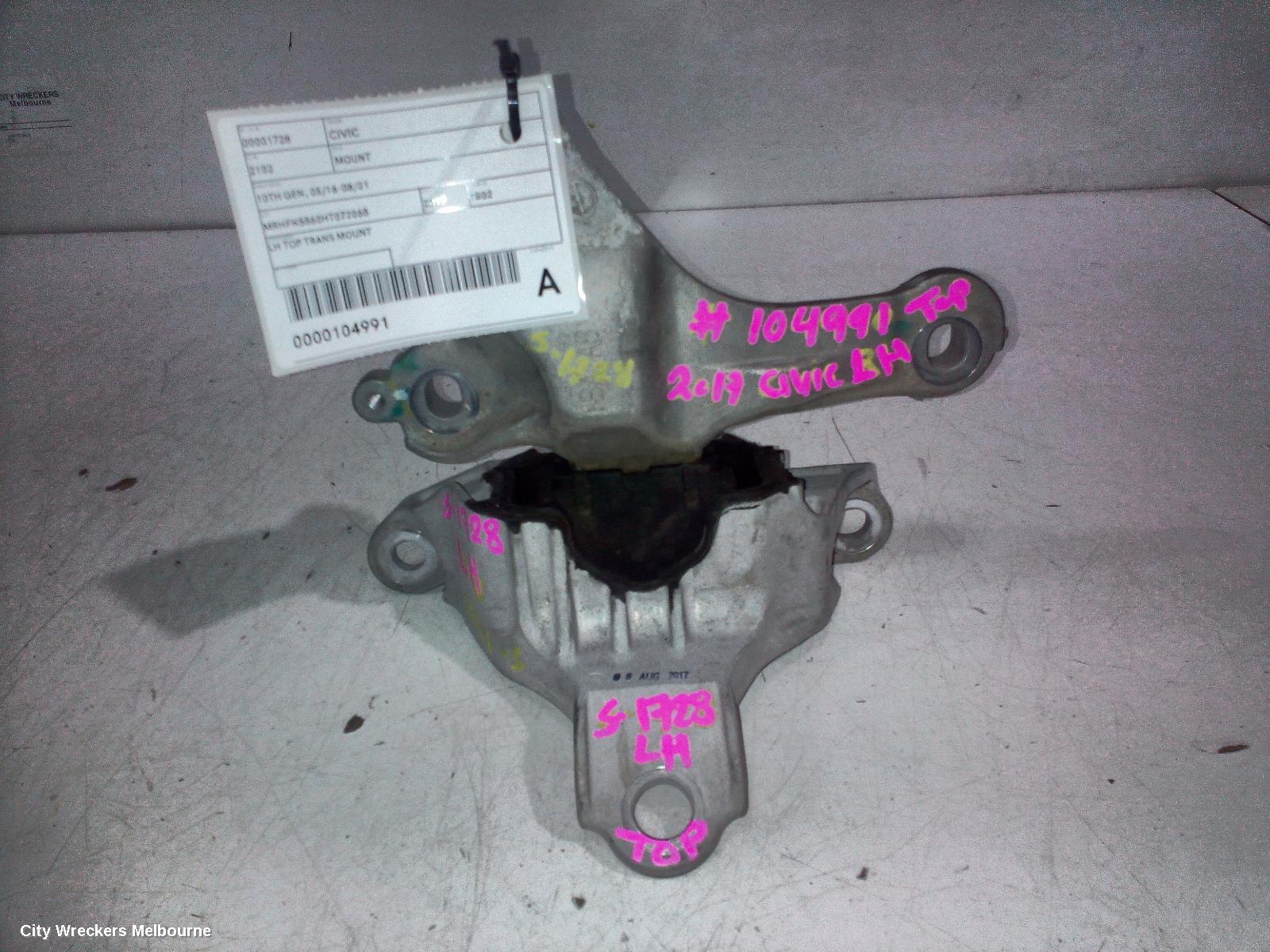 HONDA CIVIC MOUNT, 10TH GEN, 05/2016 - 08/2021 - Image 2