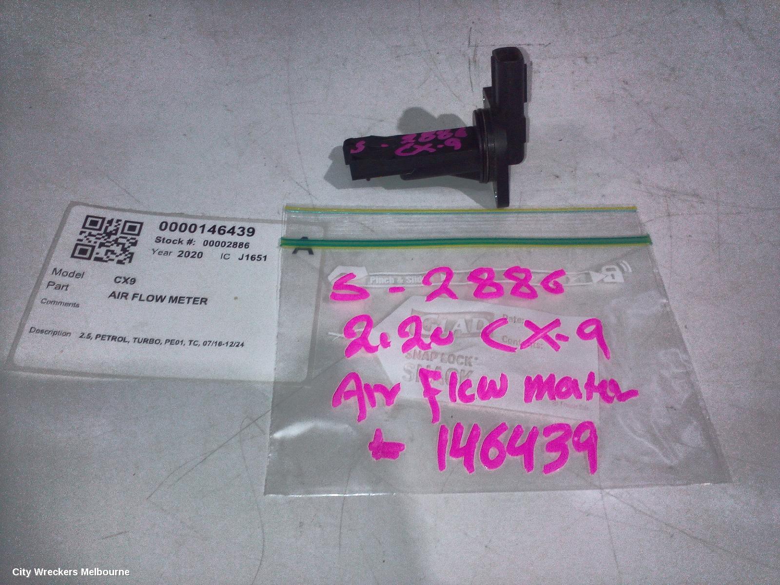 MAZDA CX9 AIR FLOW METER, 2.5, PETROL, TURBO, PE01, TC, 07/2016 - 12/2024 - Image 1