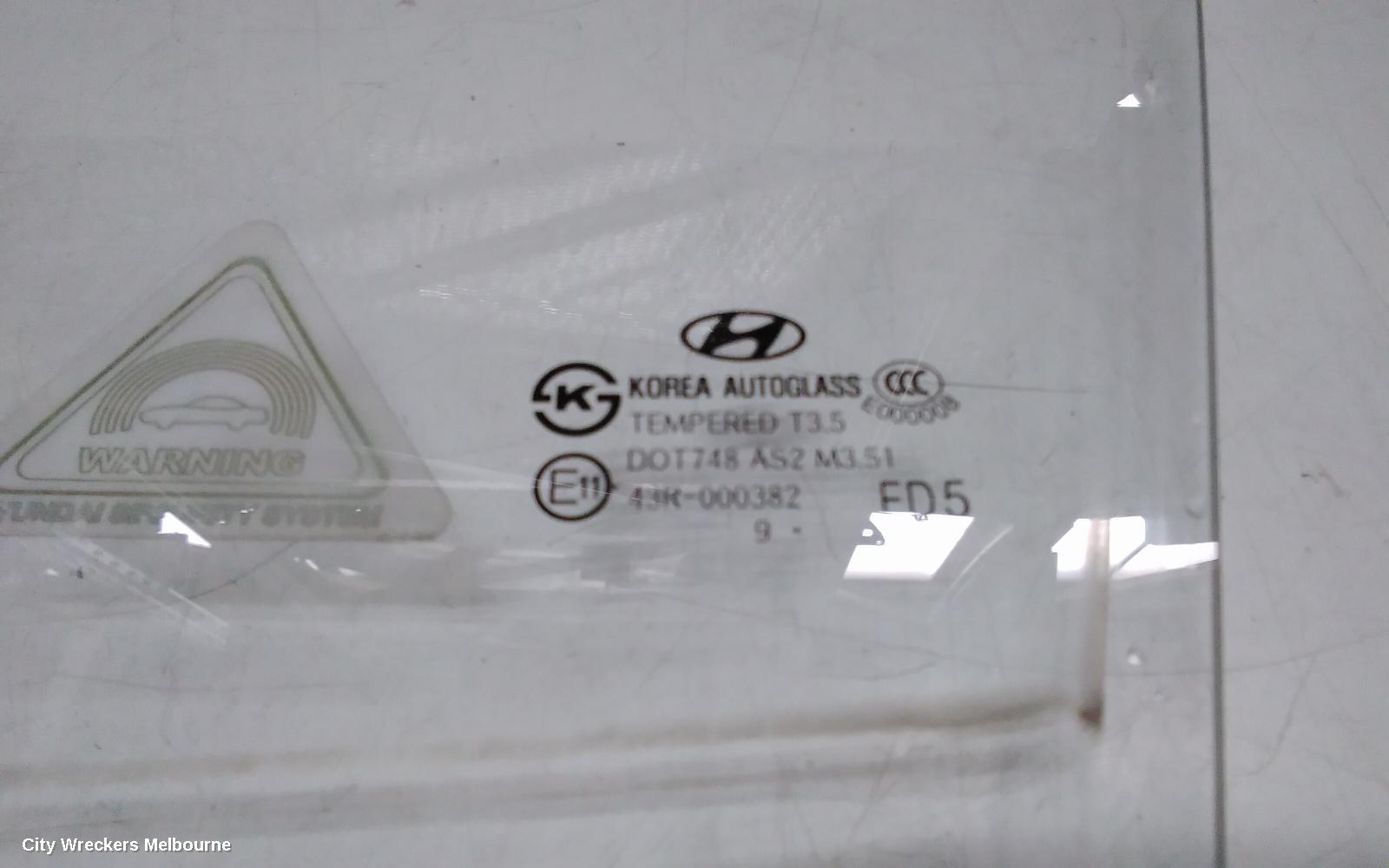 HYUNDAI I30 LEFT FRONT DOOR WINDOW, FD, HATCH, 09/2007 - 04/2012 - Image 3
