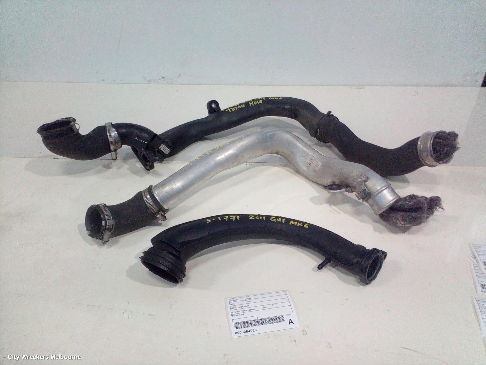 VOLKSWAGEN GOLF, GEN 6, 10/2008 - 12/2015, TURBO HOSE : 84020 - Image 1